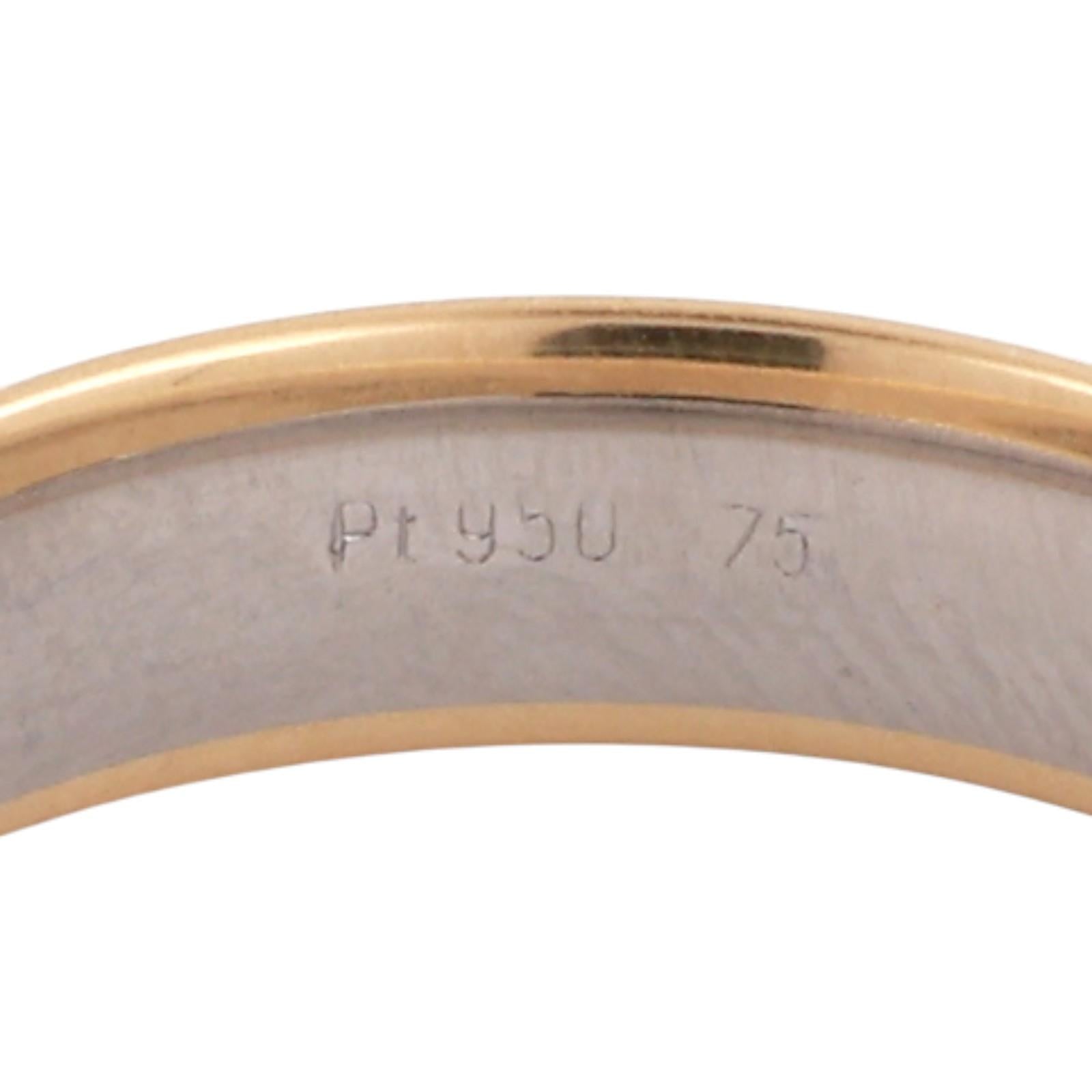 Yellow Gold Platinum Overlay Band Ring Wedding Anniversary Size 12.5 Unisex