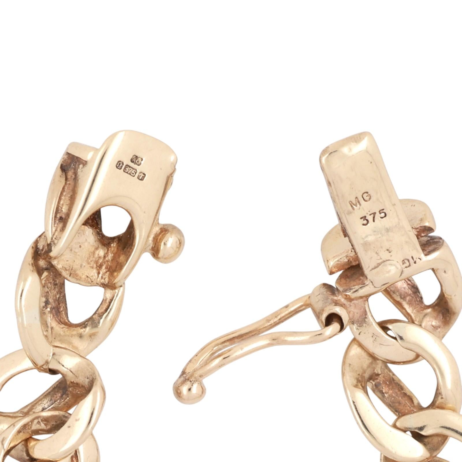 Amethyst Gemstone Station Bracelet 9K Yellow Gold 2.64 CTW Oval Gems 7.5"