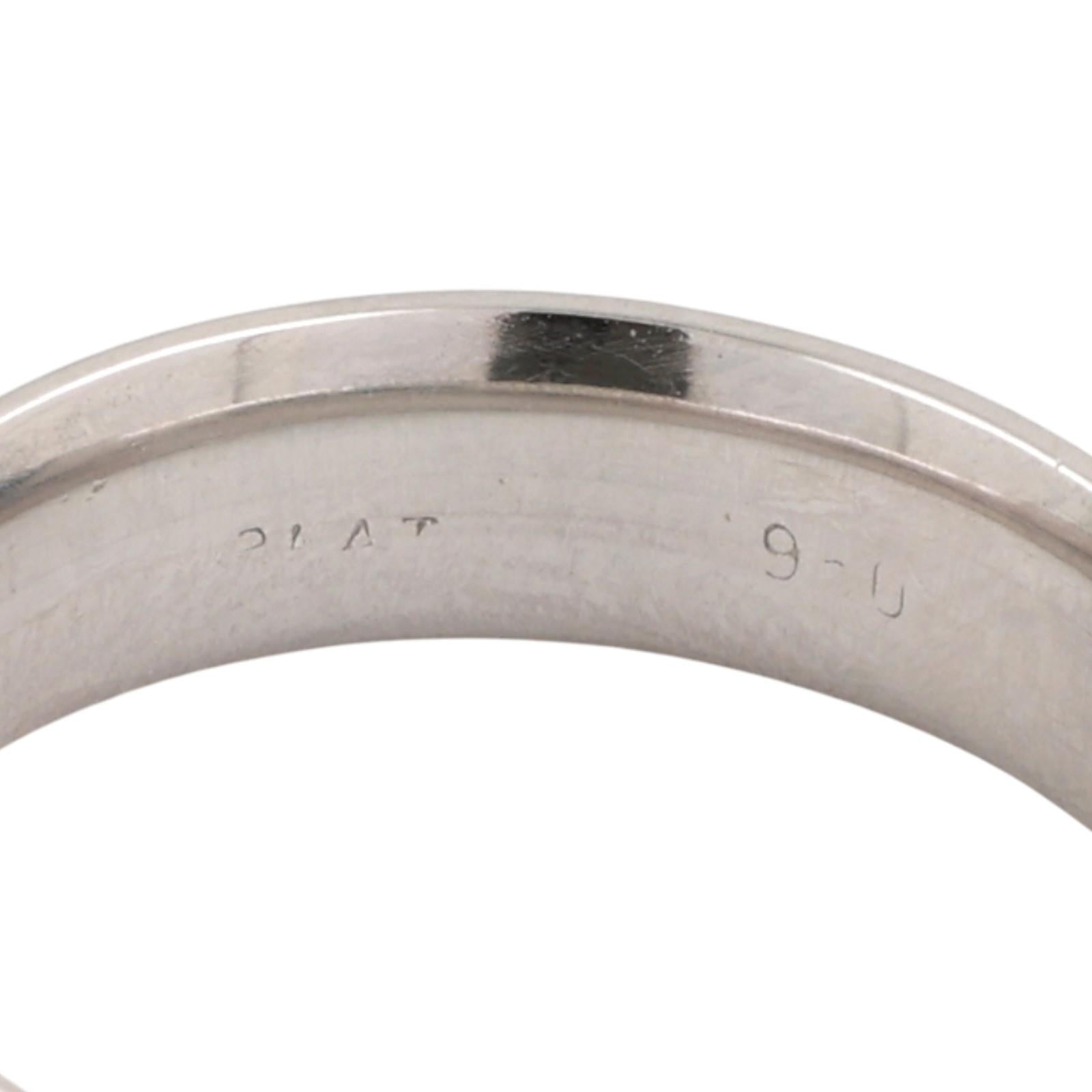 Milgrain Platinum Band Ring Wedding Anniversary 5.70 mm Size 9.25 Unisex Estate