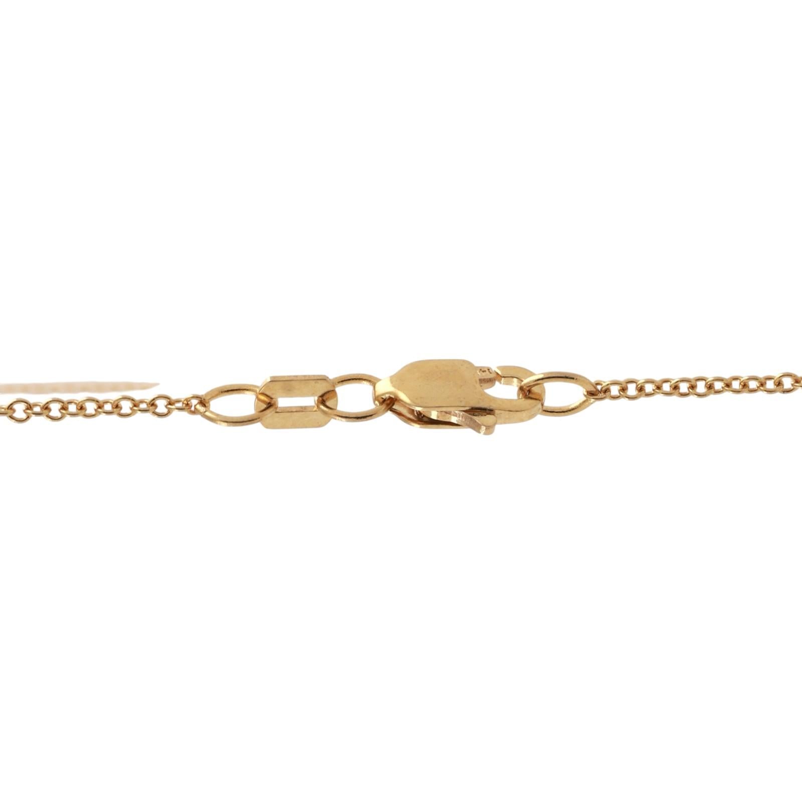 EFFY Multi Color Sapphire Diamond Palm Tree Pendant Chain Necklace 14K Gold 18"