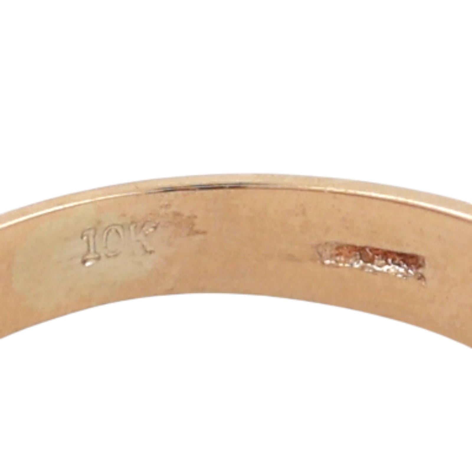 Diamond Half Eternity Wide Band Ring 10K Yellow Gold 0.33 TW Size 9.5 Unisex