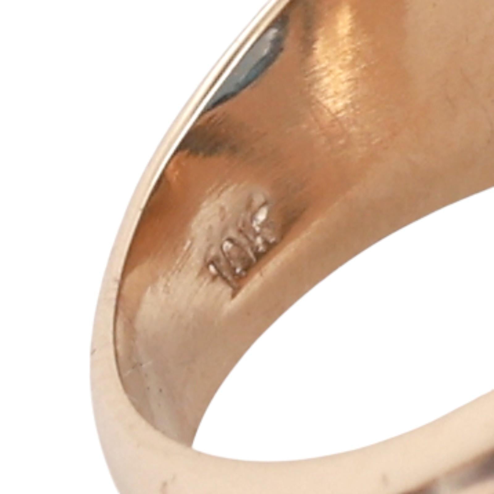 Frederick High School Class Ring 1971 10K Gold Lab Grown Sapphire Gem Size 9.75