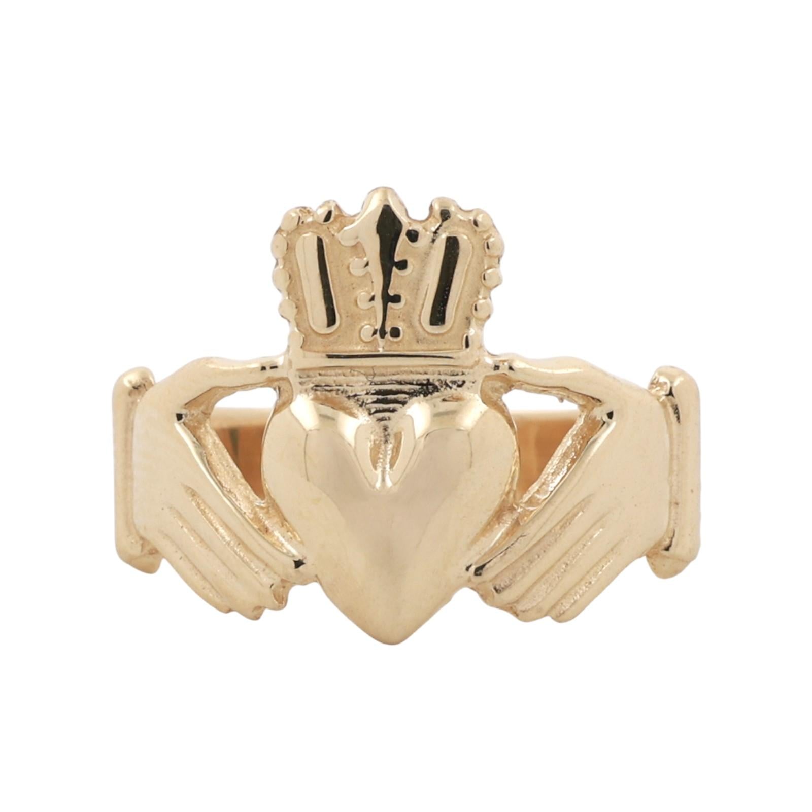Claddagh Love Ring 14K Yellow Gold Size 6.25 Vintage Estate