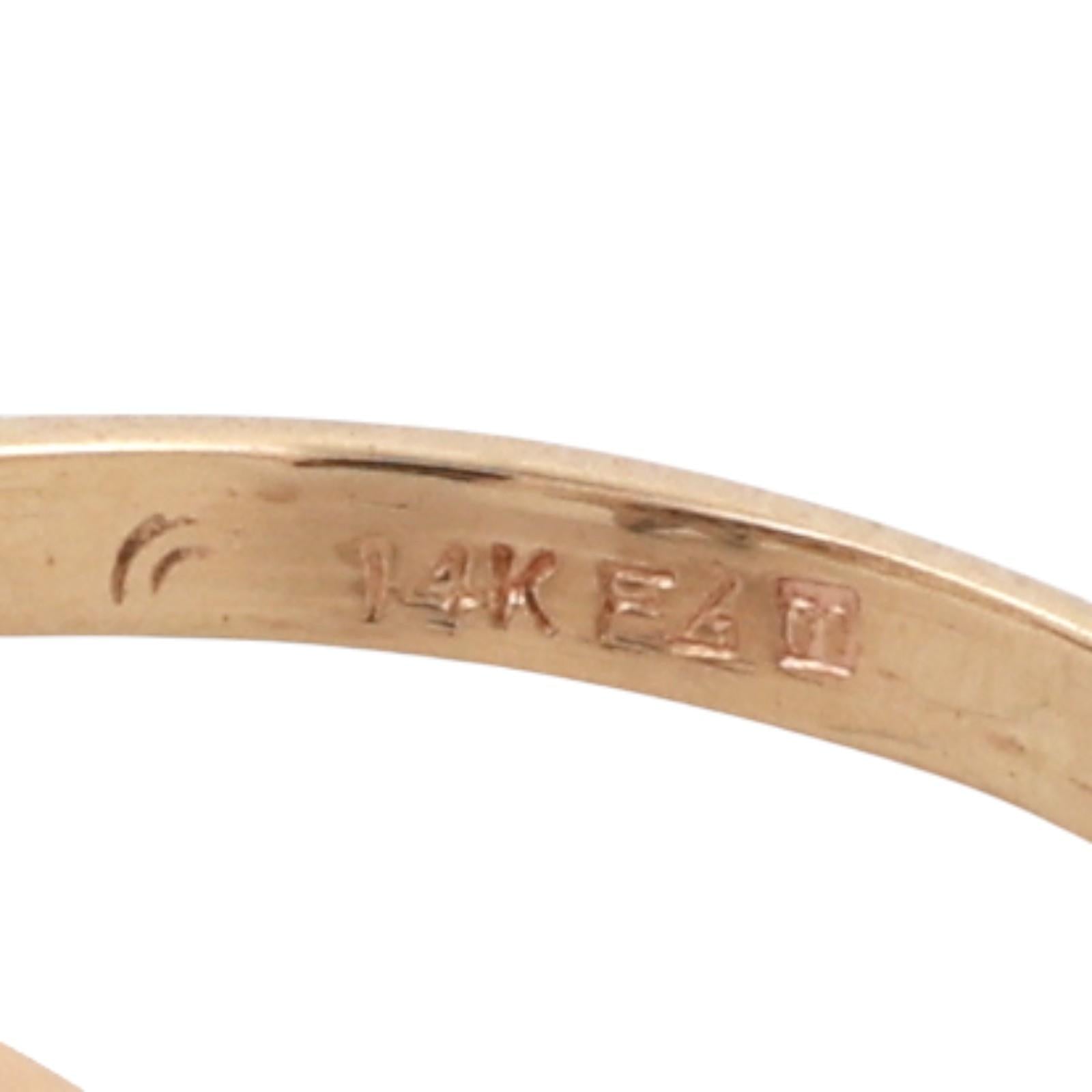 Cluster Diamond Cascade Ring 14K Gold 1.35 TW Size 7.5 Ladies Estate