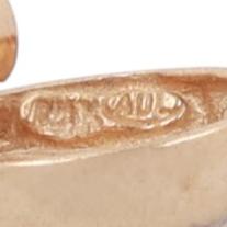 Cluster Diamond Teardrop Stud Earrings 14K Yellow Gold Swirl 0.20 TW 0.35”