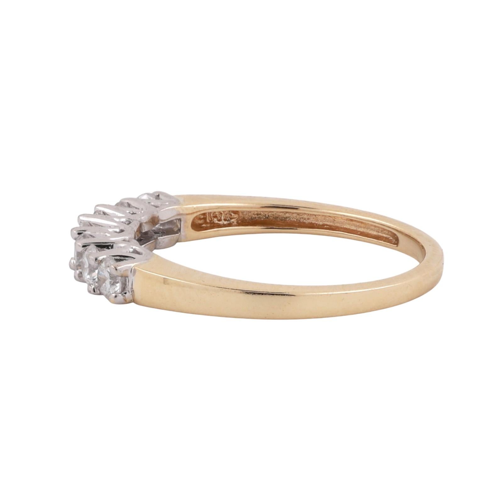 0.50 TW Diamond Half Eternity Band Ring 14K Gold Wedding Anniversary Size 7