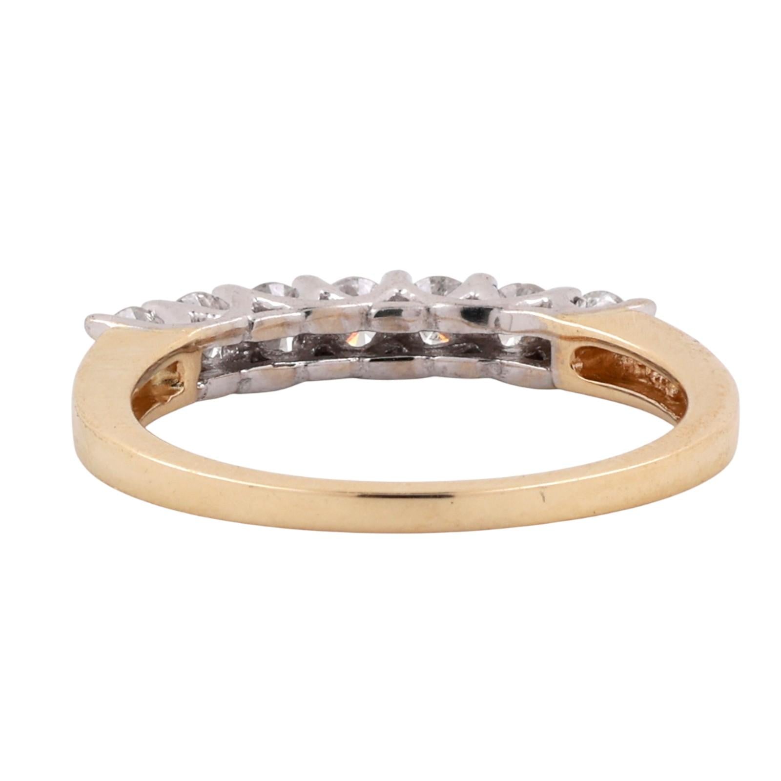 0.50 TW Diamond Half Eternity Band Ring 14K Gold Wedding Anniversary Size 7