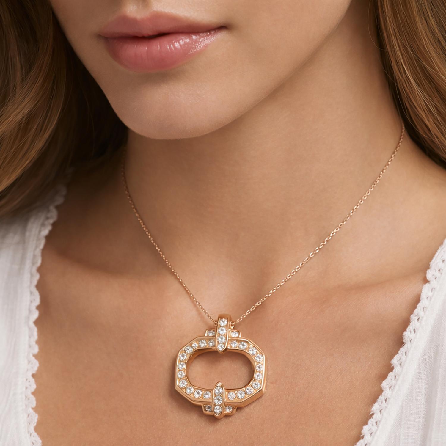 0.75 TW Diamond Hexagonal Pendant 14K Yellow Gold 1.15" Ladies Estate