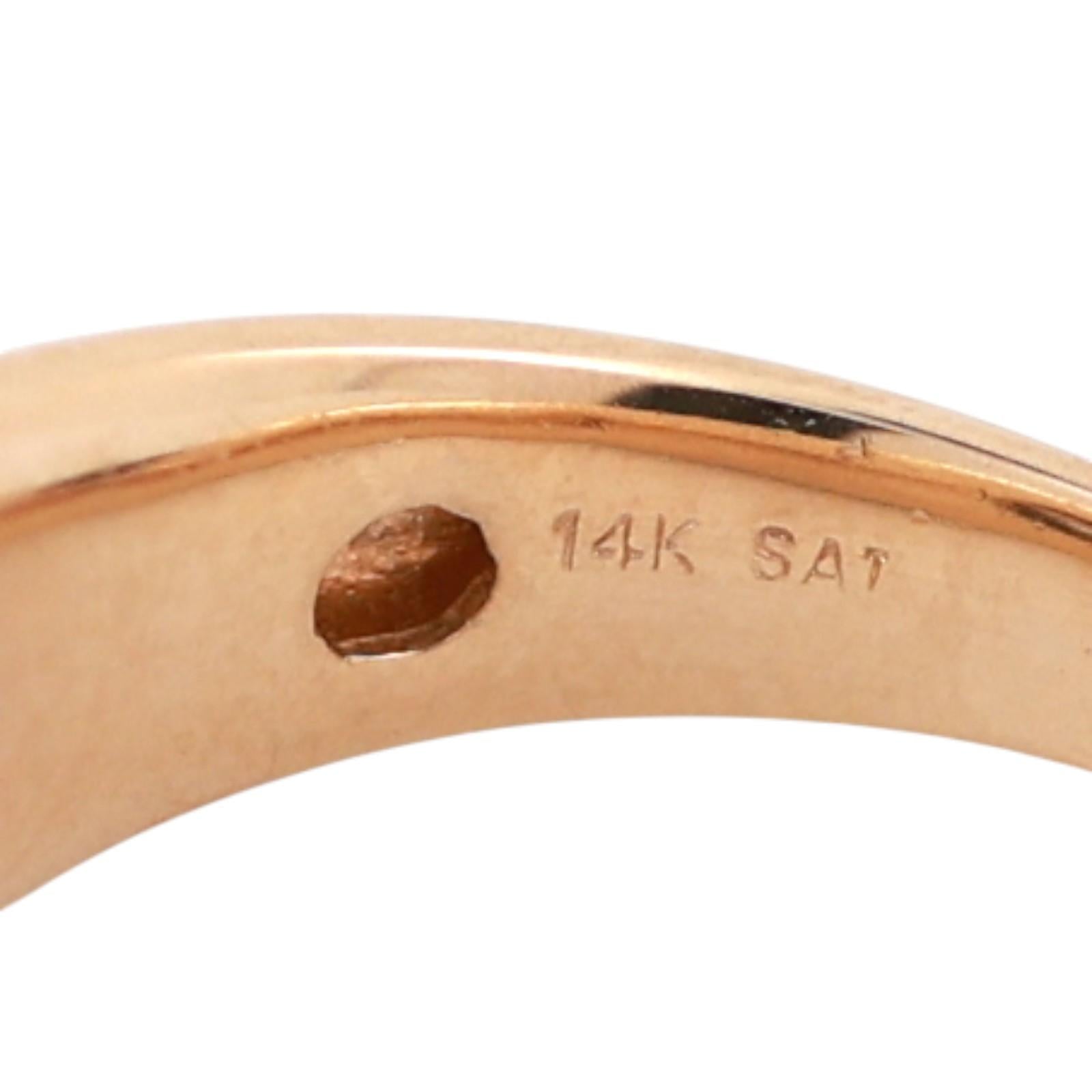 Mens 5-Stone Diamond Half Eternity Band Ring 1.00 TW 14K Gold Size 10.75 Estate