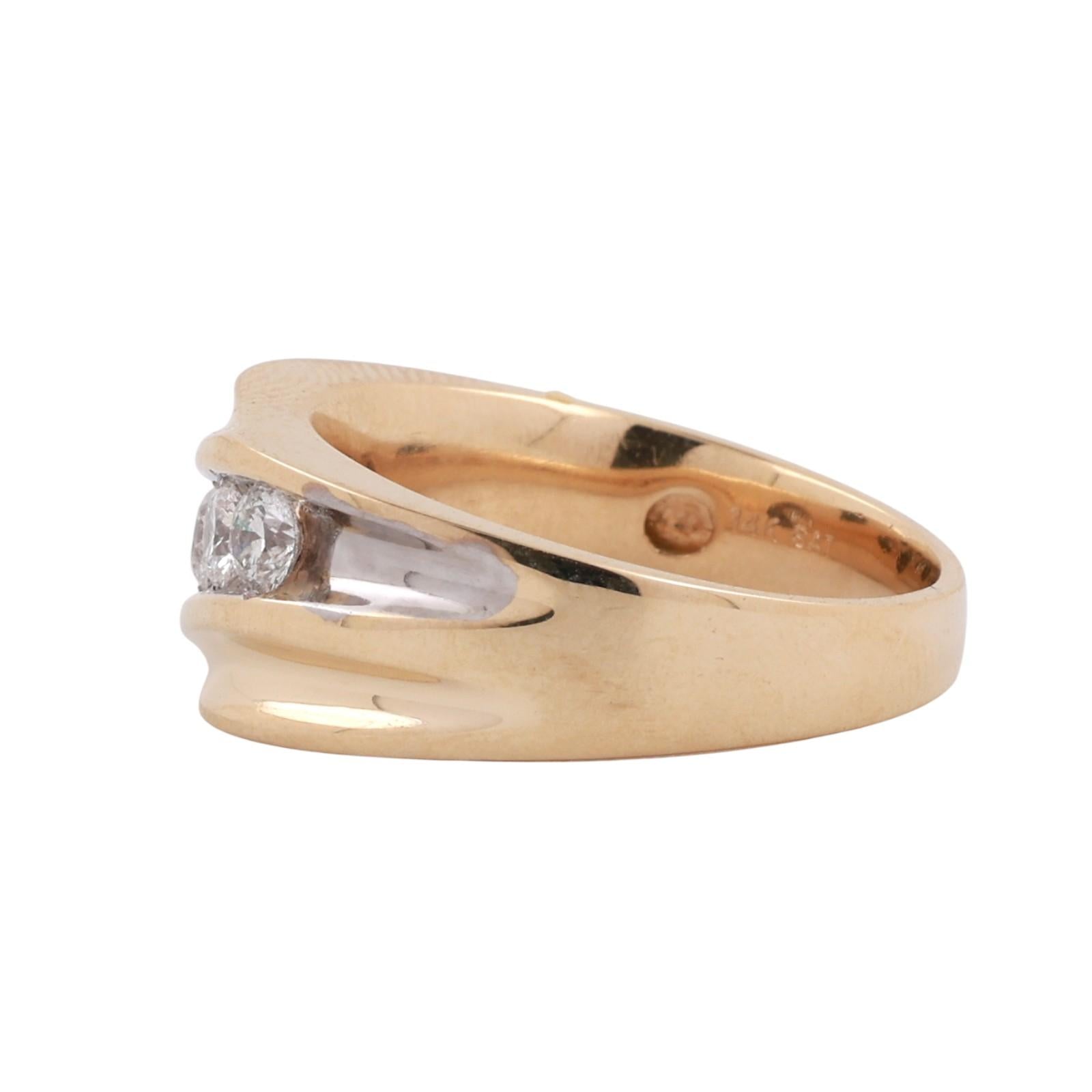 Mens 5-Stone Diamond Half Eternity Band Ring 1.00 TW 14K Gold Size 10.75 Estate