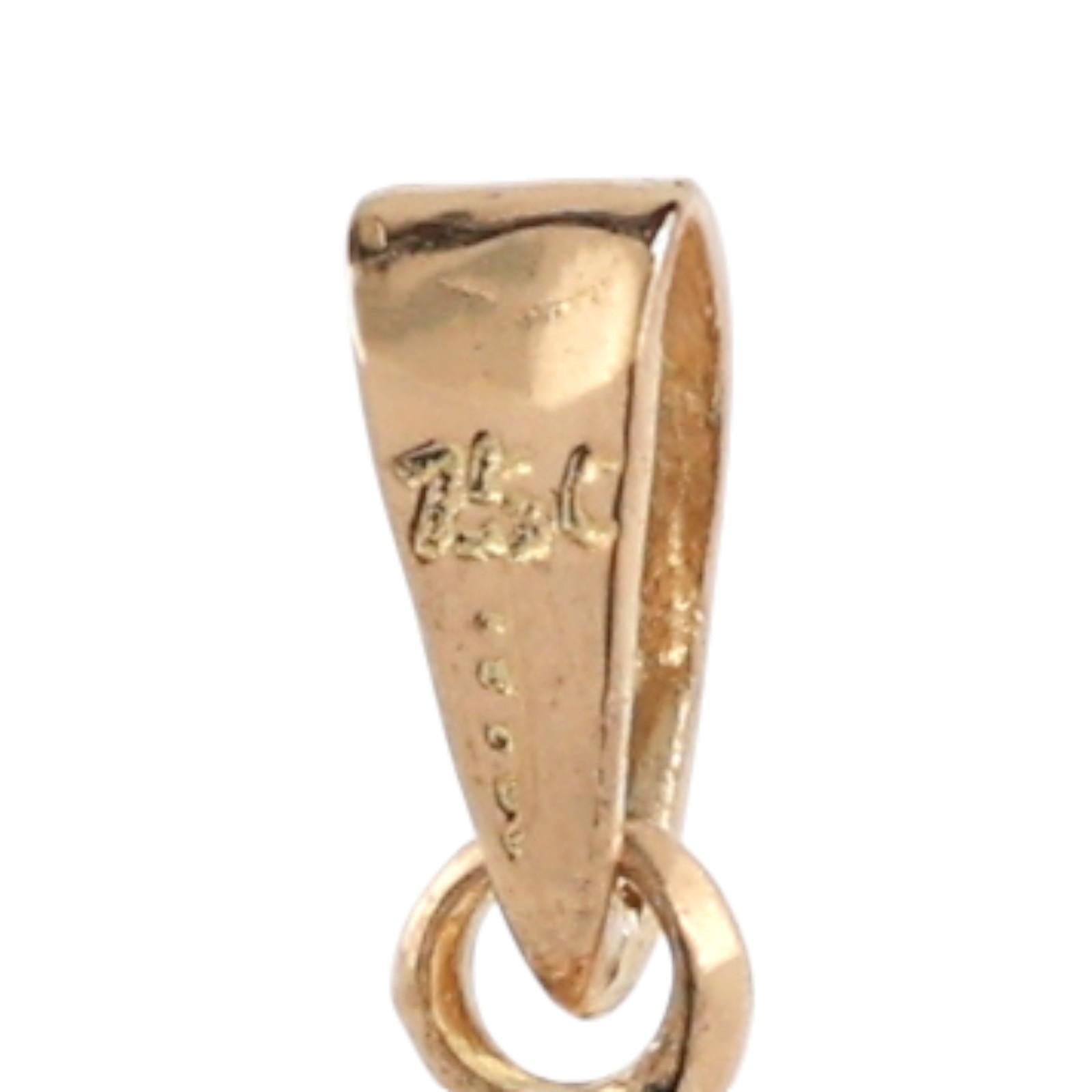 Diamond Cross Pendant Charm 18K Yellow Gold 0.50 TW Diamonds 1.15" Religious