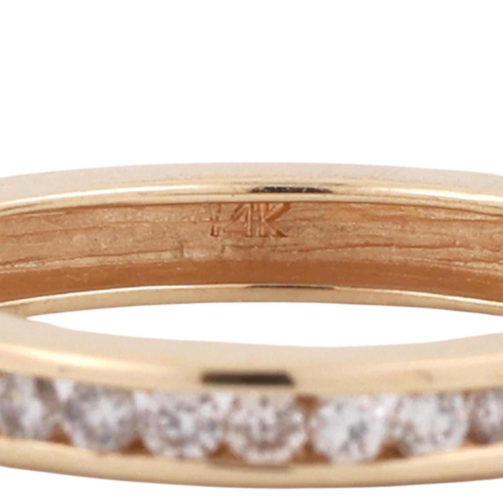 Round Diamond Circle Hoop Earrings Yellow Gold 0.50 TW Channel Set 0.80" Ladies