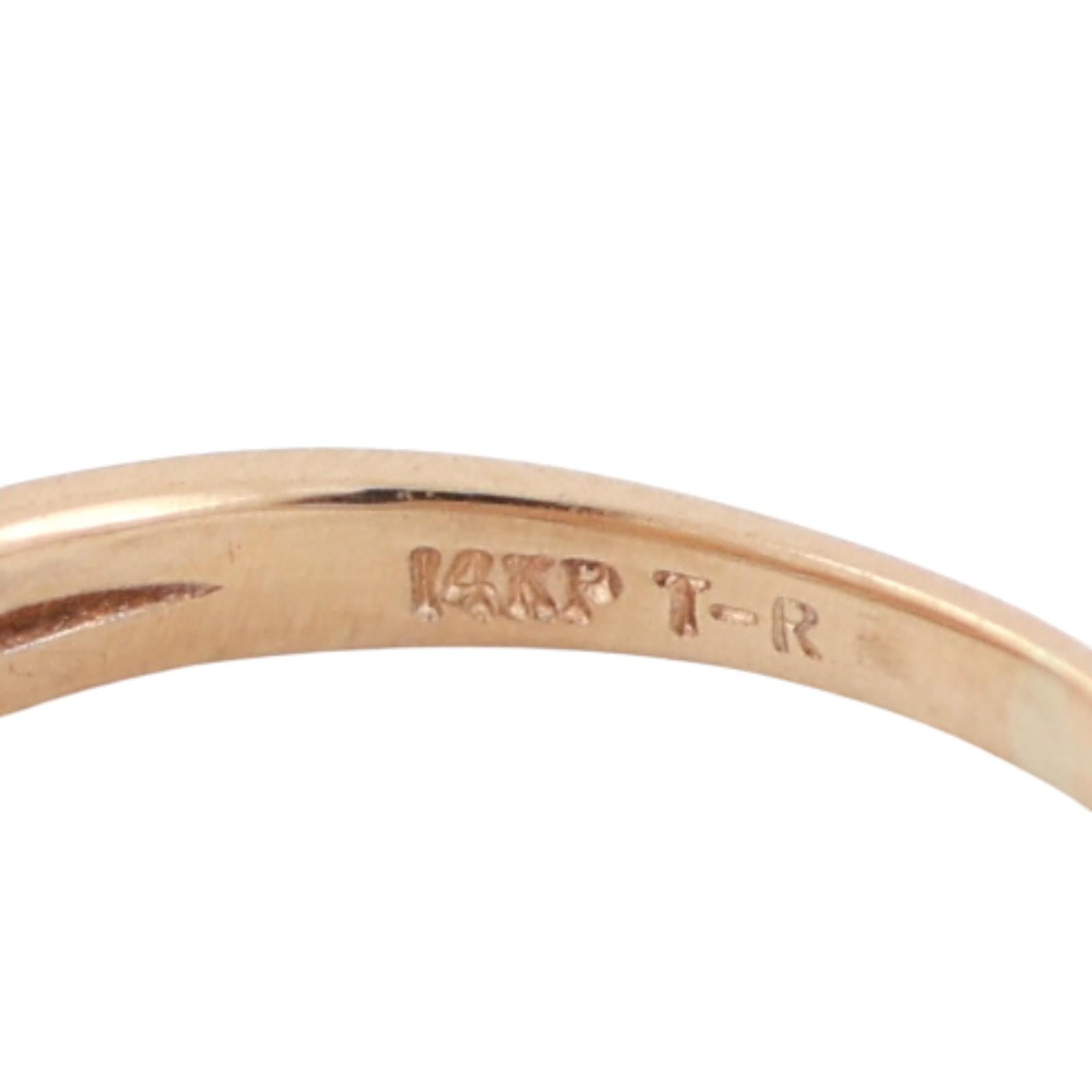 2-Row Diamond Band Ring 14K Gold 0.60 TW Round Diamonds Size 5.5