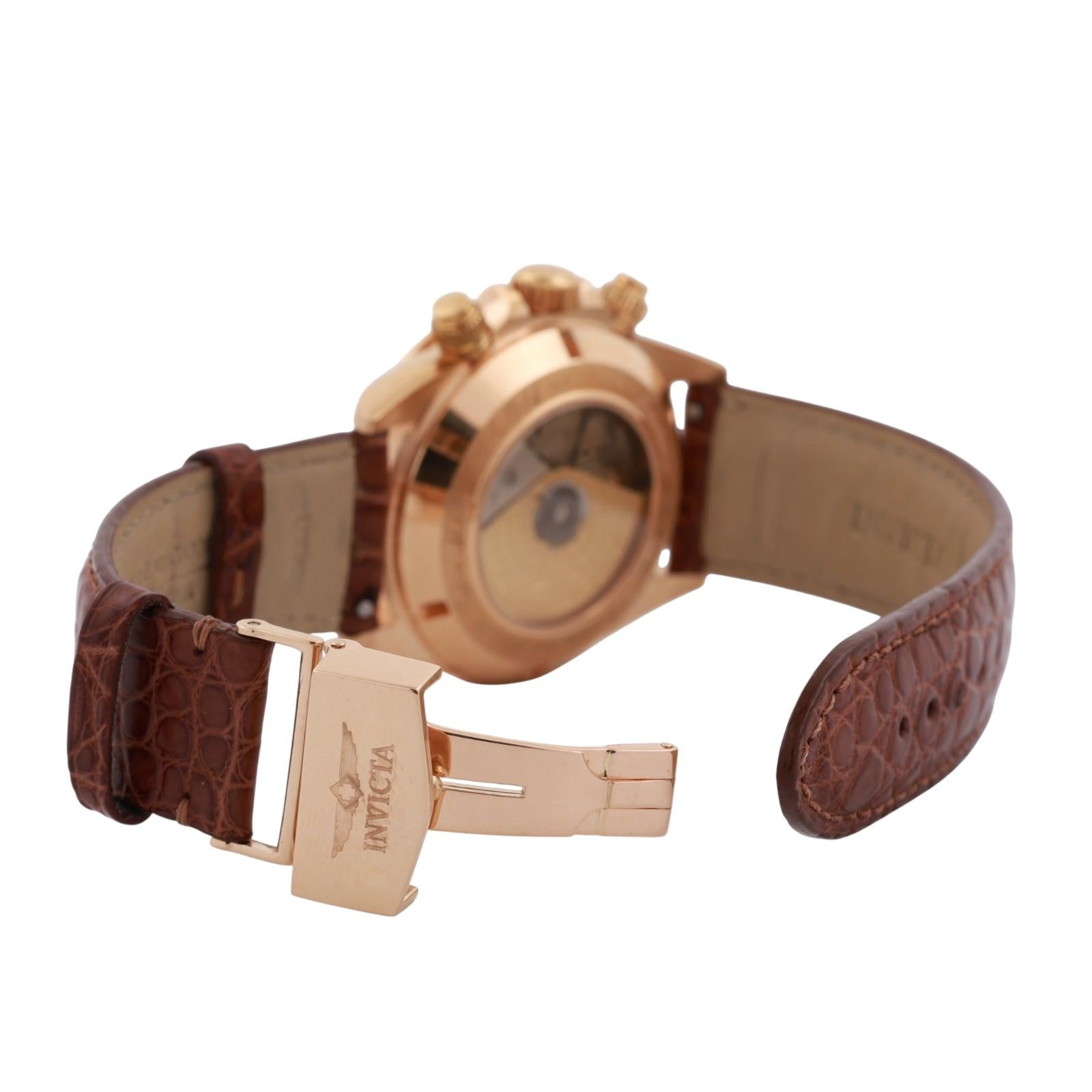 Mens 7750 Invicta Watch Automatic Swiss Chronometer Limited Ed. 18K Yellow Gold