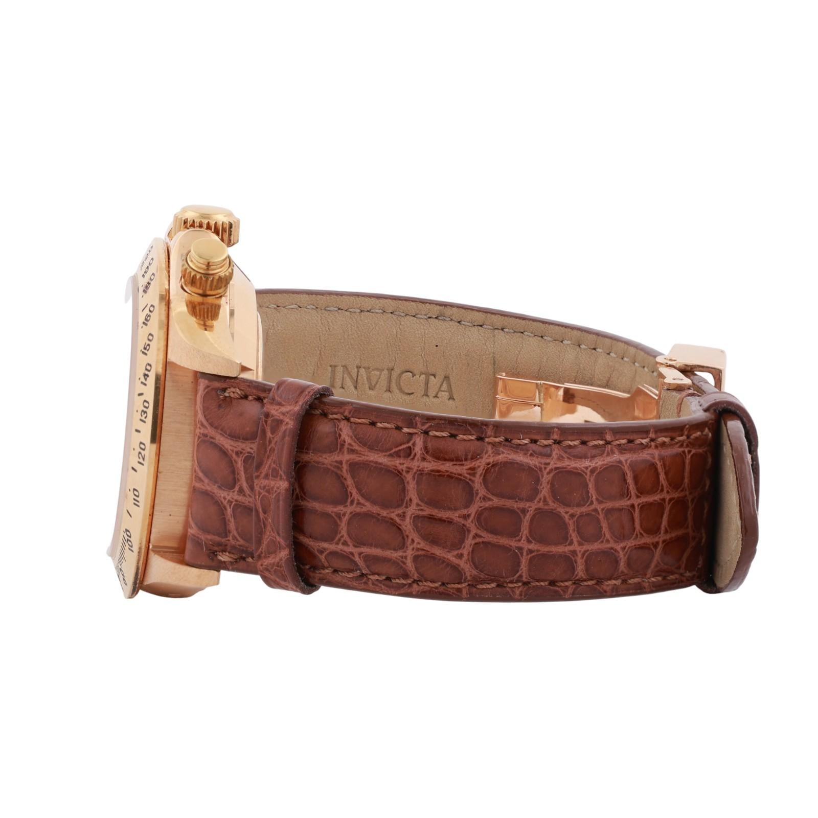 Mens 7750 Invicta Watch Automatic Swiss Chronometer Limited Ed. 18K Yellow Gold