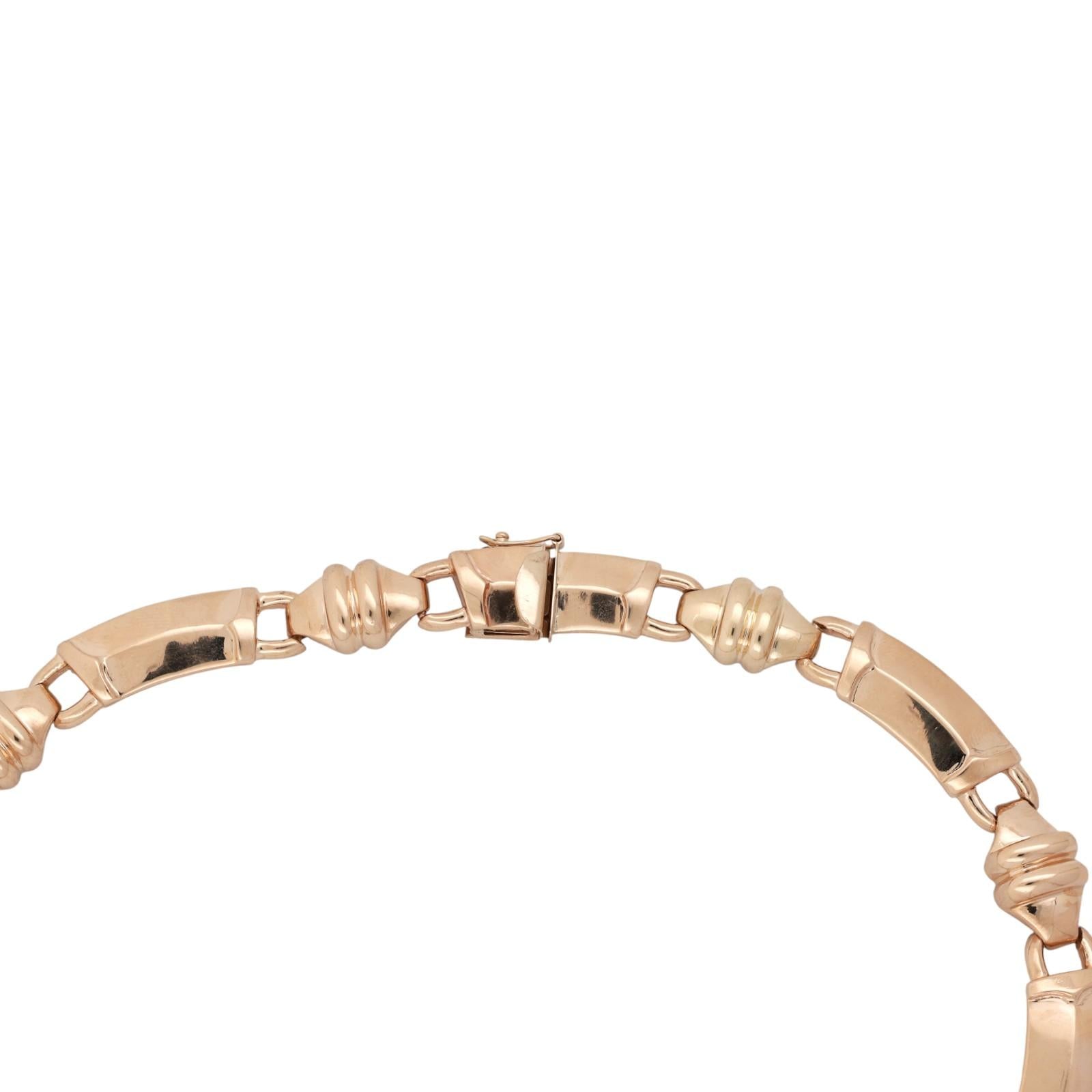 Bar Link Diamond Choker Necklace 14K Gold 2.20 TW 17" Ladies Estate