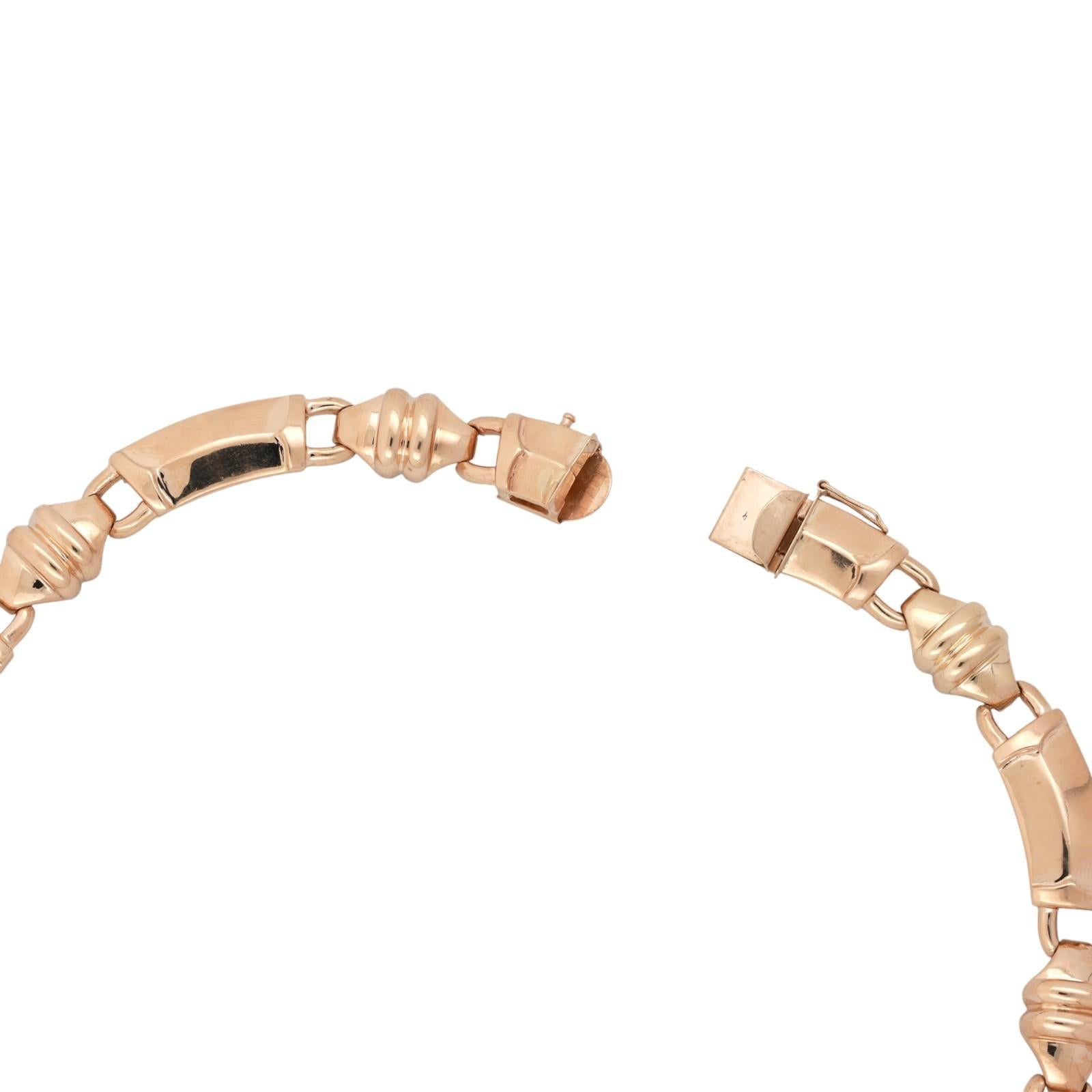 Bar Link Diamond Choker Necklace 14K Gold 2.20 TW 17" Ladies Estate