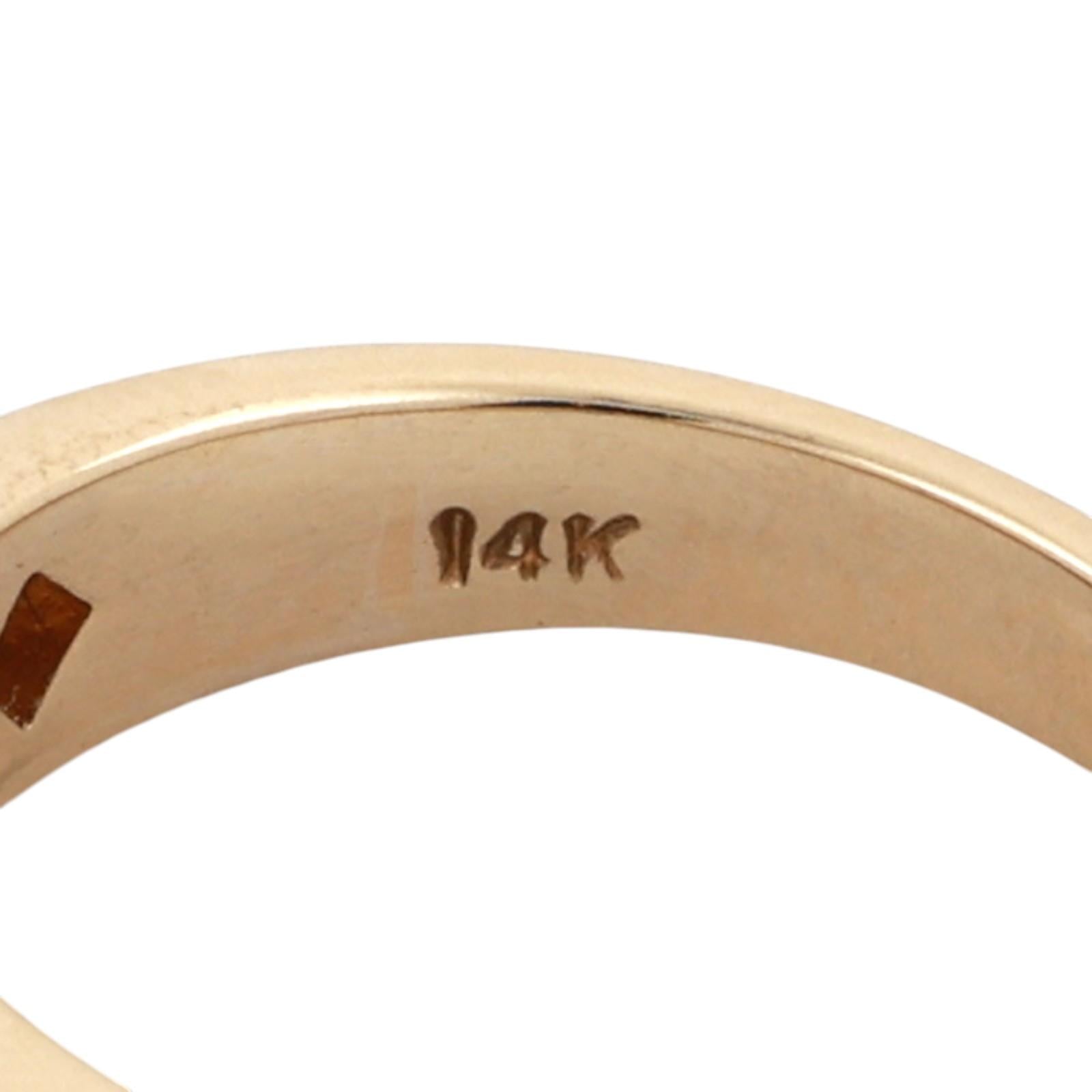 Cluster Diamond Half Eternity Wide Band Ring 14K Yellow Gold 1.00 TW Size 6.75