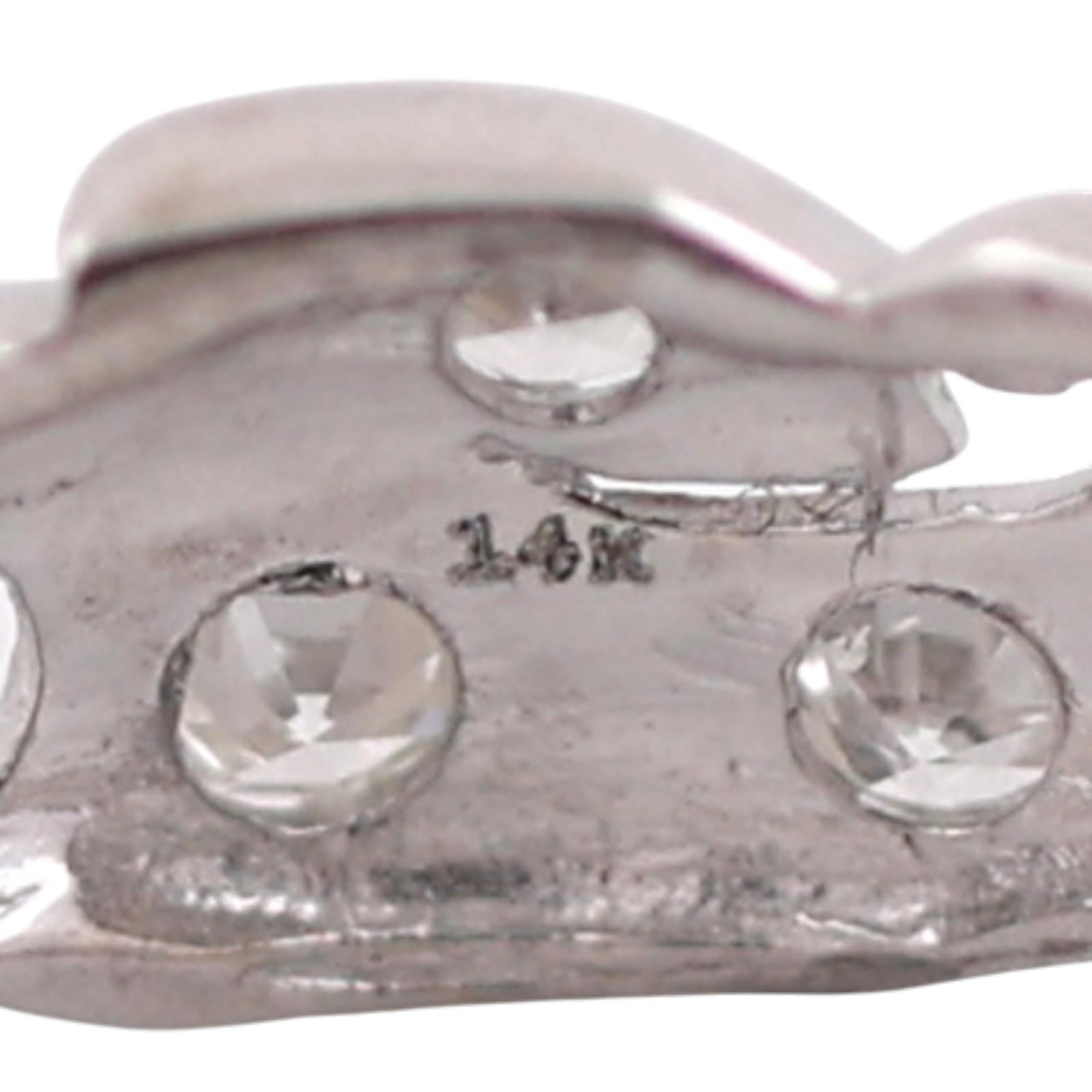 Diamond Full Eternity Floral Band Ring 14K White Gold 0.80 TW Size 7.25 Ladies