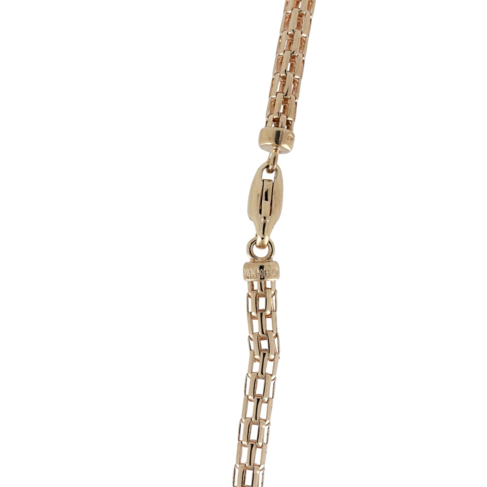 Blue Topaz Amethyst Station Mesh Chain Necklace 14K Yellow Gold 8.40 TW 32”