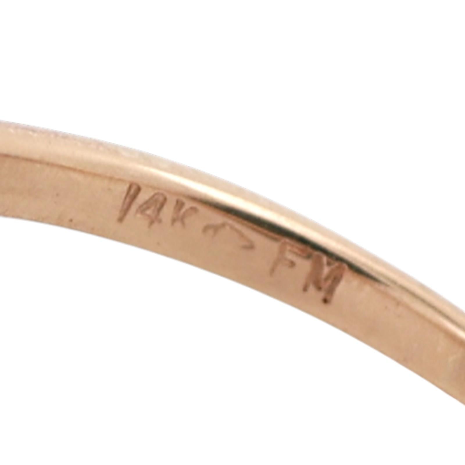 Cluster Diamond Floral Cocktail Ring 14K Gold 0.25 TW Size 7.5 Ladies Estate