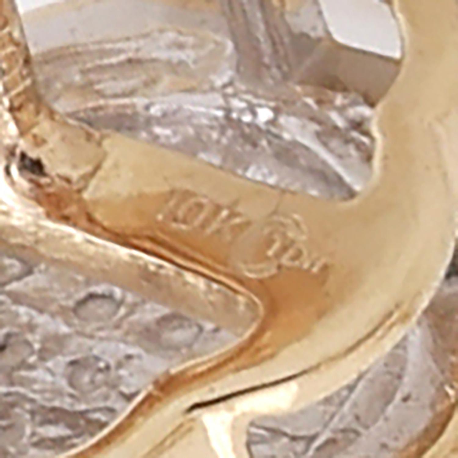 Cluster Diamond Floral Stud Earrings 10K Gold 0.40 TW 9.20 mm Screw Backs