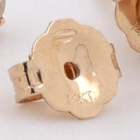 0.15 TW Round Diamond Stud Earrings 14K Yellow Gold 4-Prong Setting Unisex