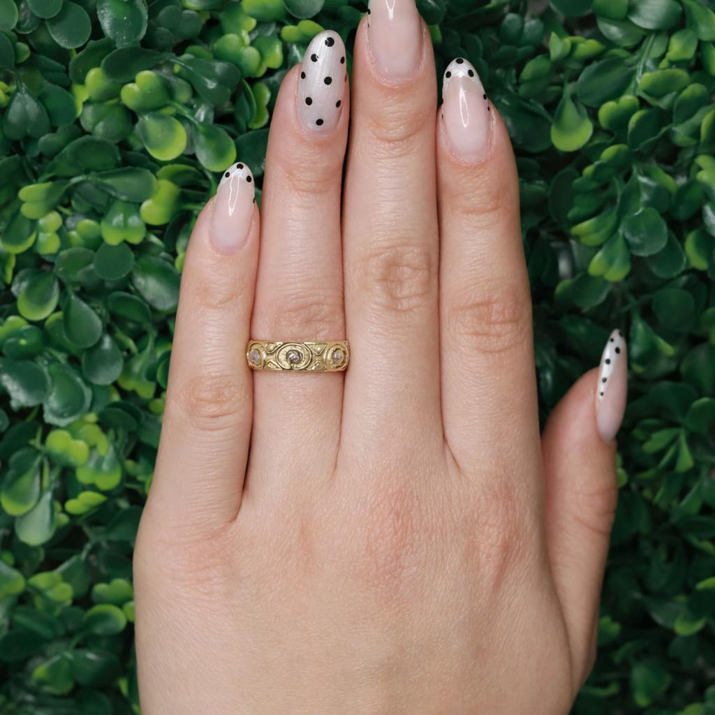 0.38 TW Diamond Full Eternity Band Ring Anniversary 14K Yellow Gold Size 8.25