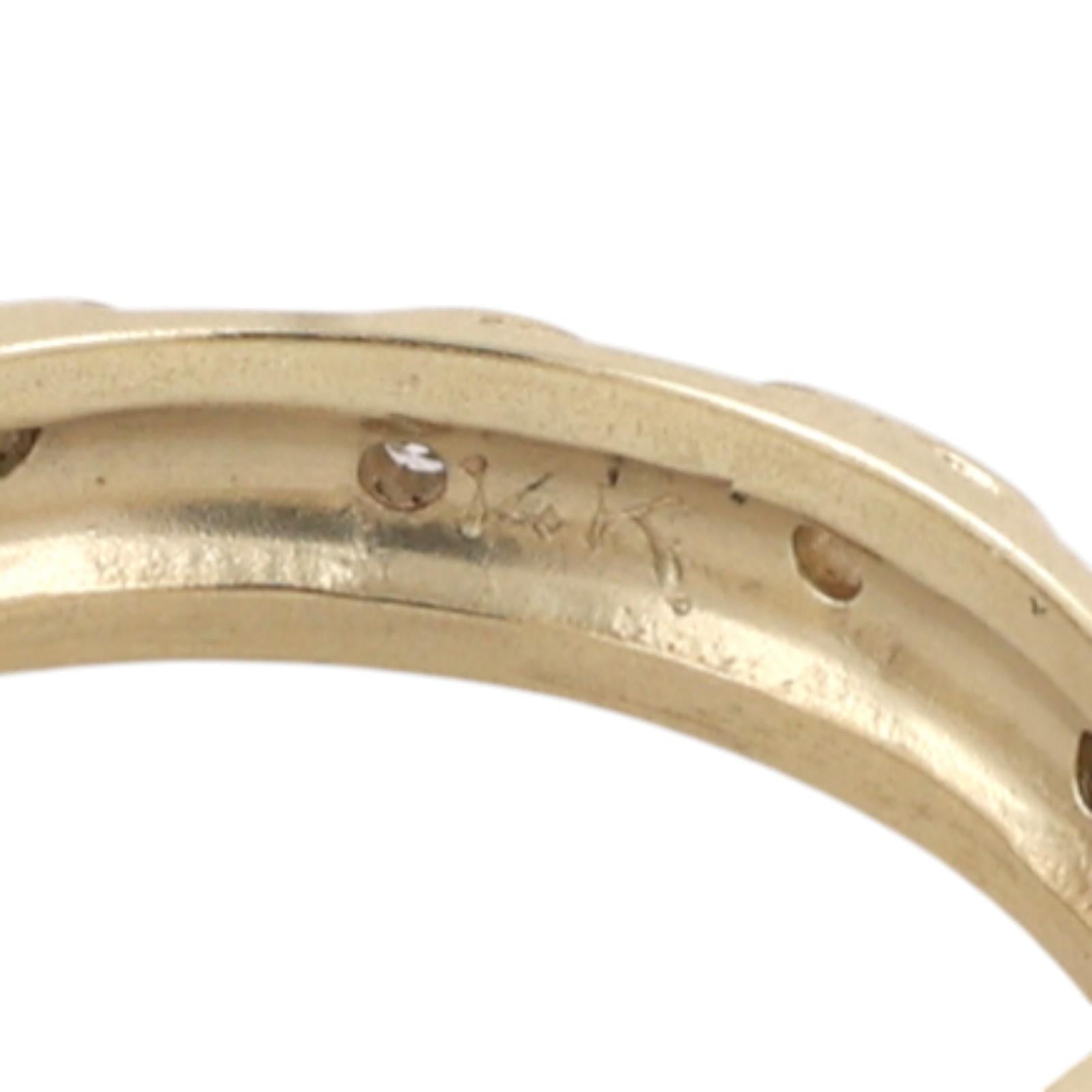 0.38 TW Diamond Full Eternity Band Ring Anniversary 14K Yellow Gold Size 8.25