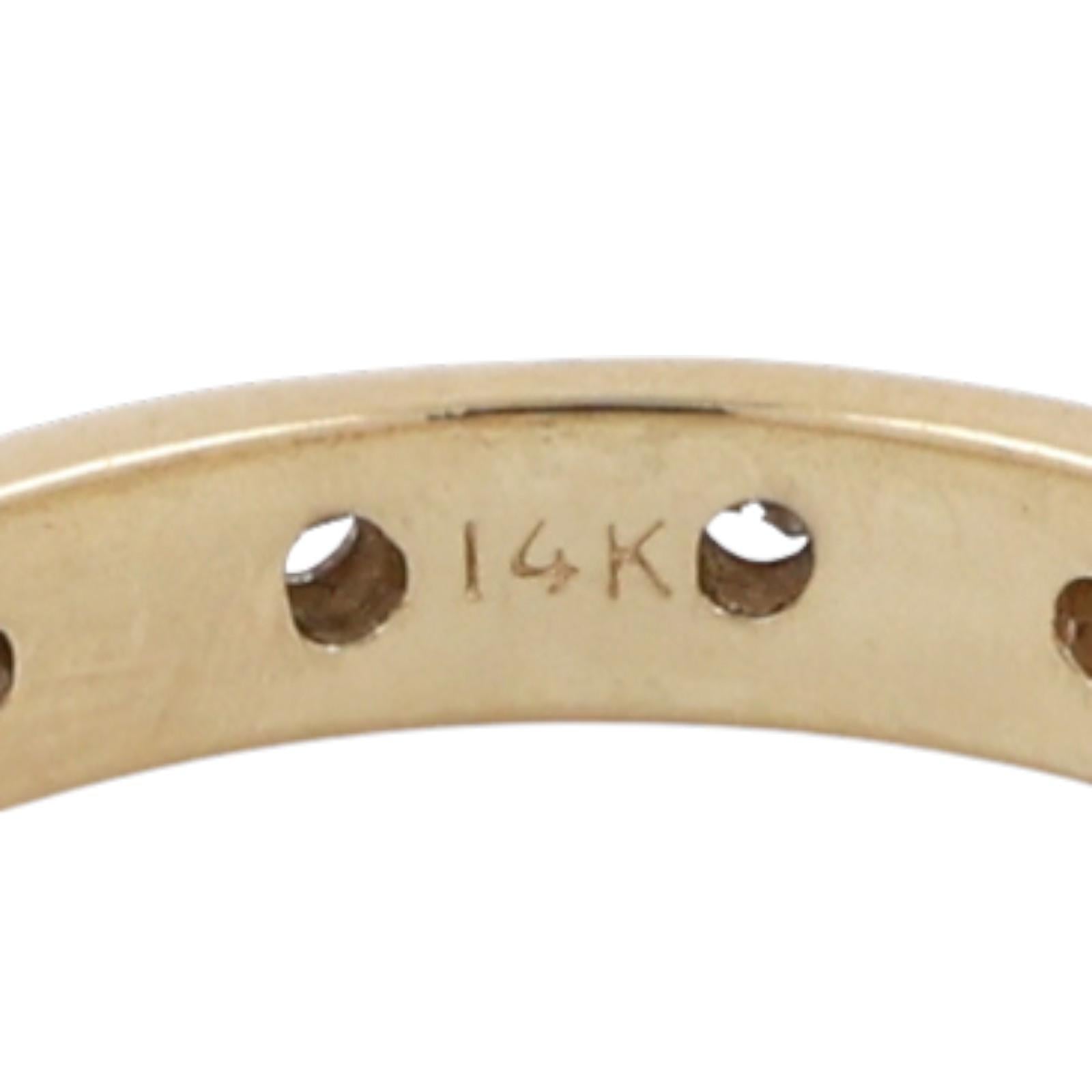 0.38 TW Diamond Full Eternity Band Ring Anniversary 14K Yellow Gold Size 8