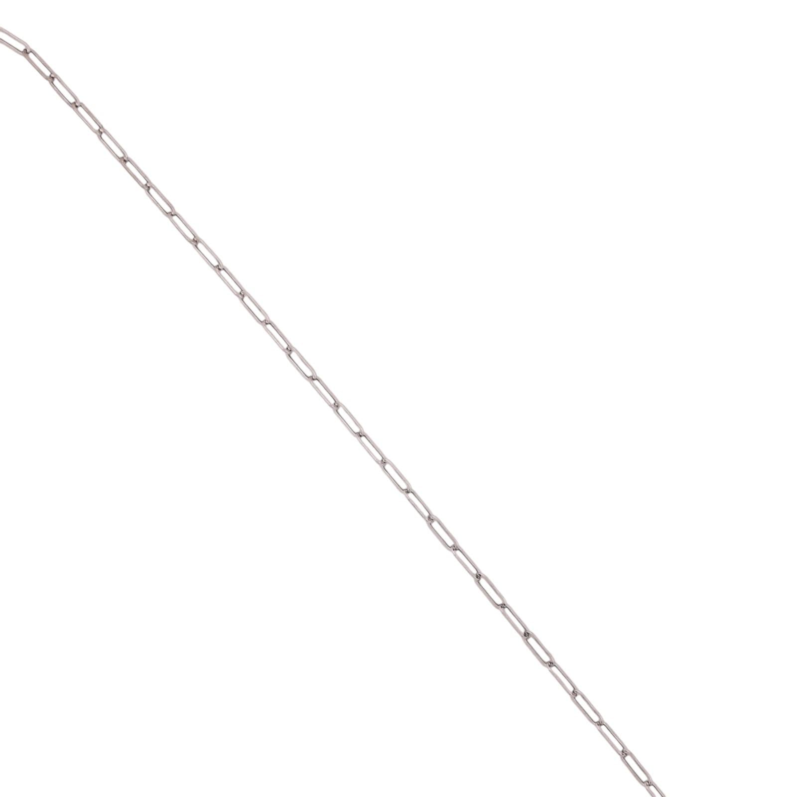 Effy Onyx Diamond Panther Pendant Paperclip Chain Necklace 14K White Gold 18"