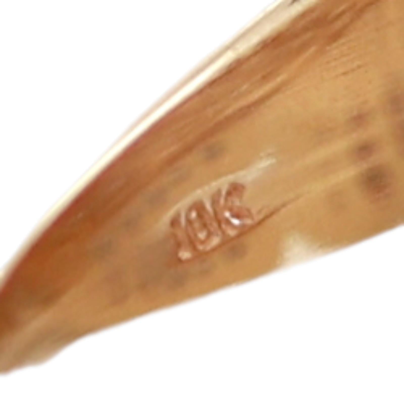 Diamond Wide Band Ring 10K Gold Swirl 1.10 TW Size 7.5 Ladies Estate