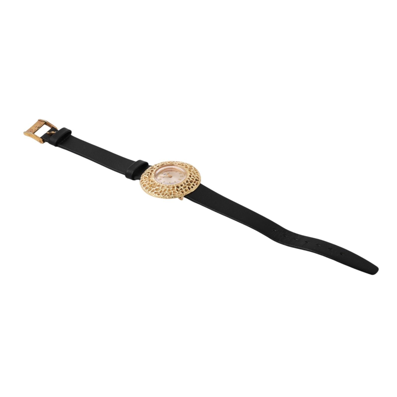 Bucherer 18K Yellow Gold Openwork Filigree Mechanical Ladies Watch Swiss Made
