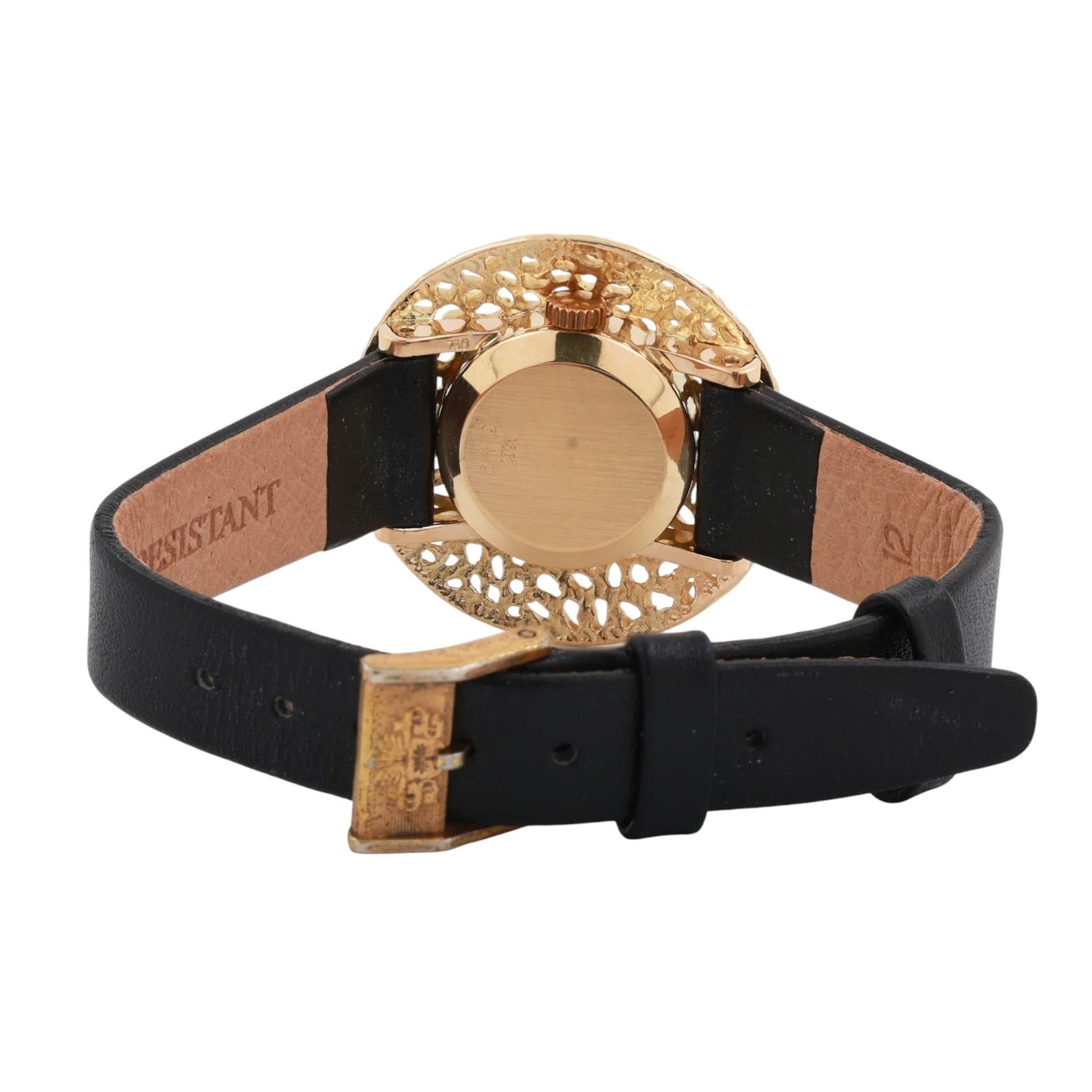 Bucherer 18K Yellow Gold Openwork Filigree Mechanical Ladies Watch Swiss Made