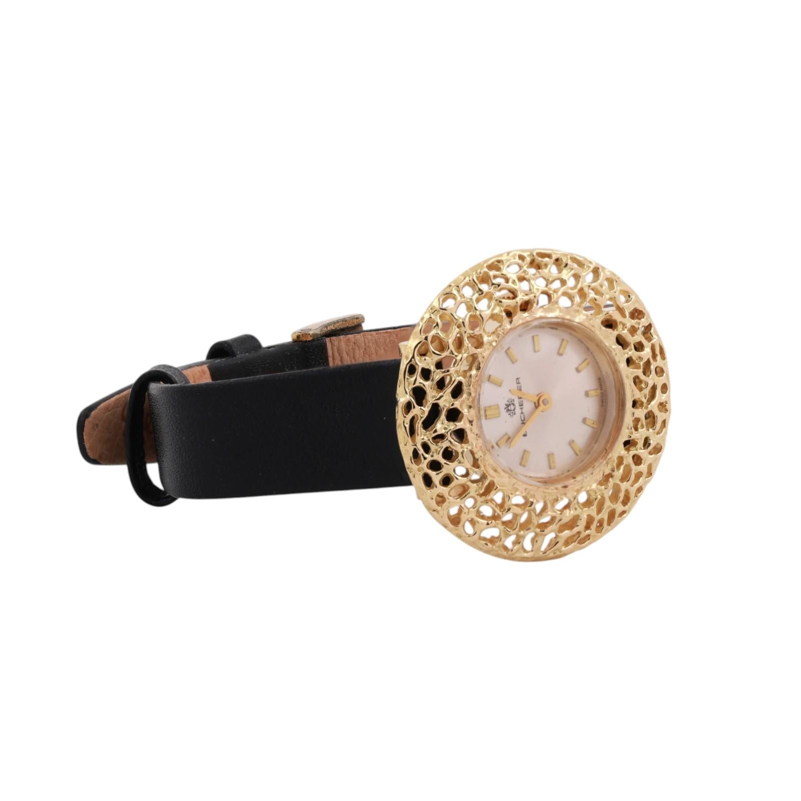 Bucherer 18K Yellow Gold Openwork Filigree Mechanical Ladies Watch Swiss Made