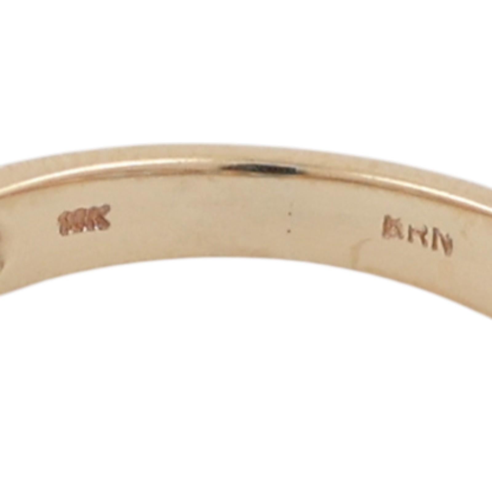 3-Stone Diamond Band Ring With Accents 0.90 TW 10K Yellow Gold Size 5.75 Ladies