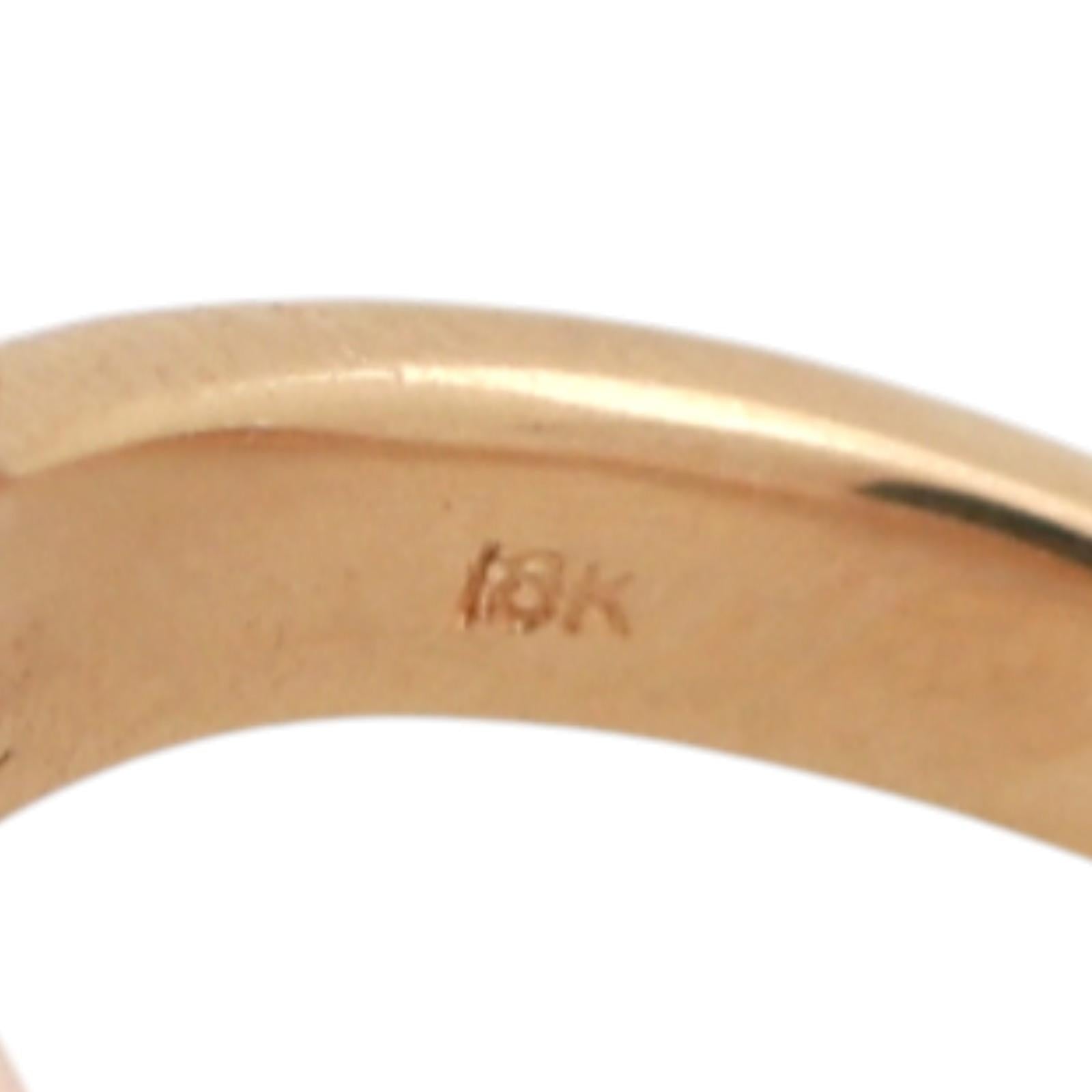 Ruby Solitaire Heart Ring 18K Yellow Gold 0.16 CT Size 6.25 Ladies
