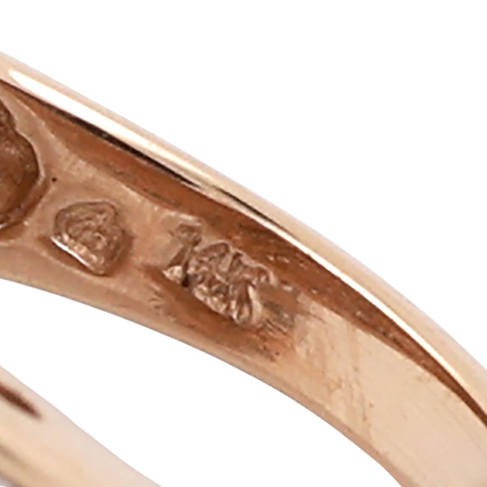 Round Baguette Diamond Swirl Statement Ring 14K Gold 0.65 TW Size 7.25