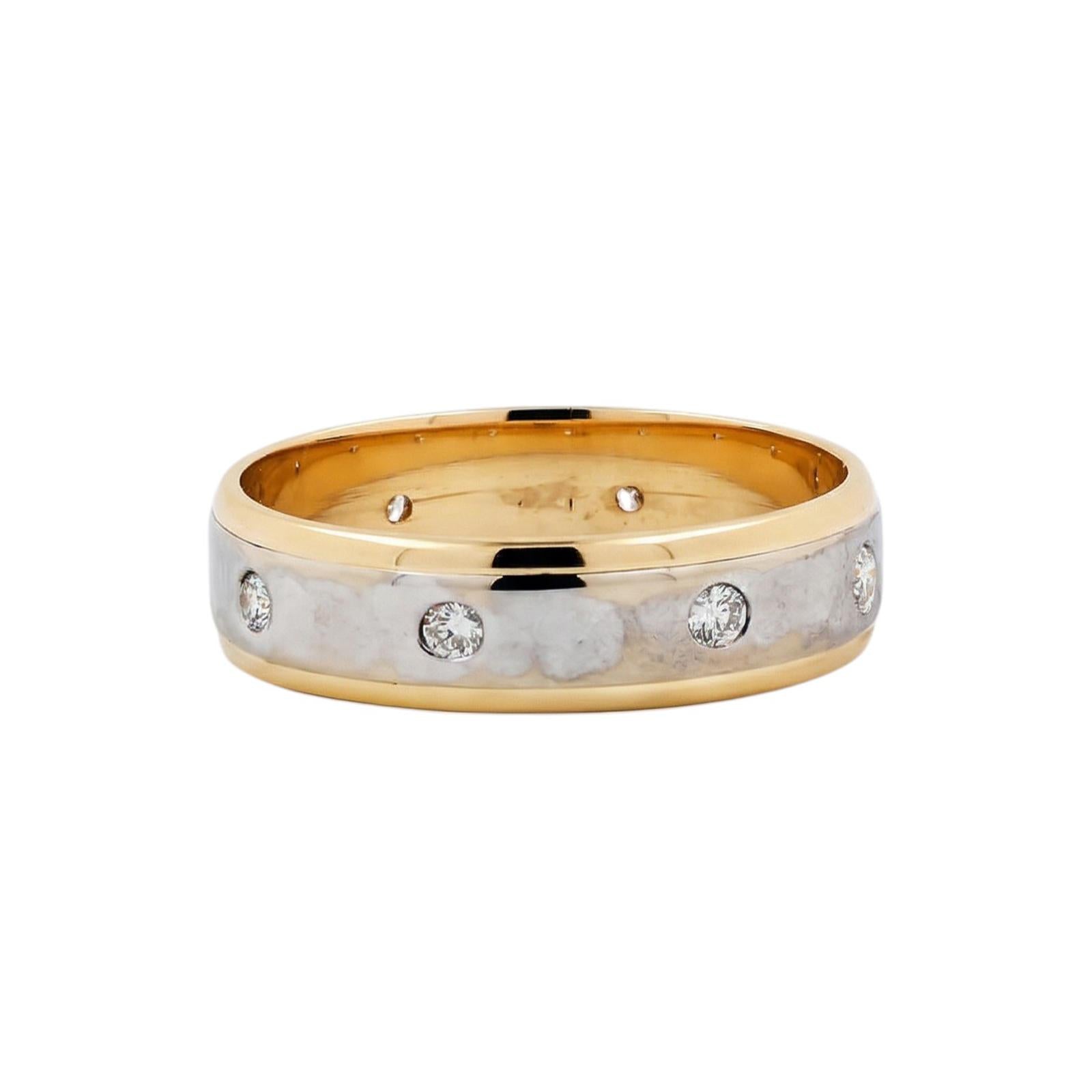 Mens Full Diamond Eternity Band Ring 0.40 TW 14K Gold Size 11.75 Estate