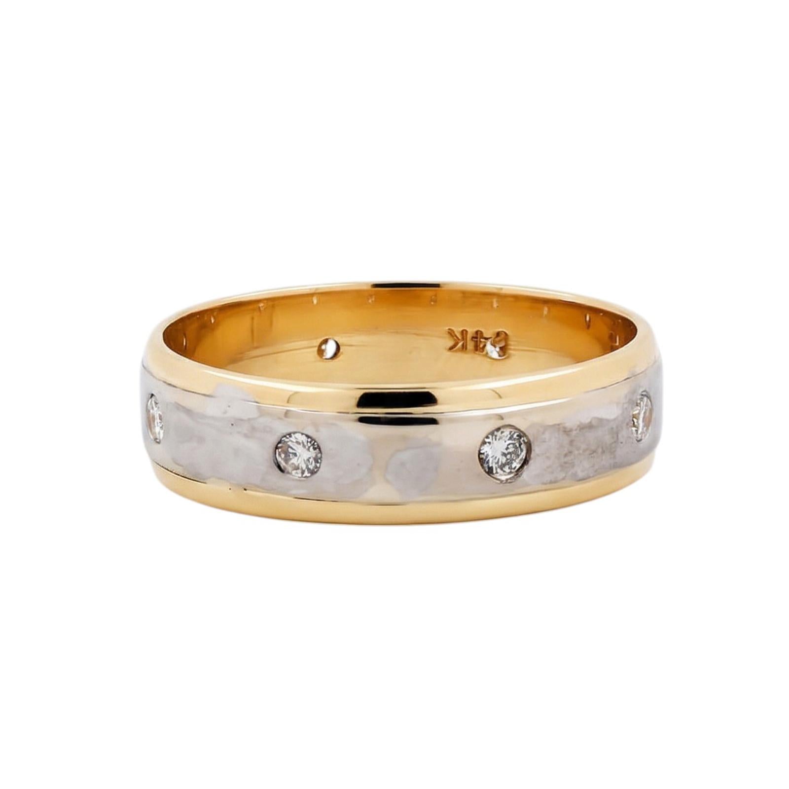 Mens Full Diamond Eternity Band Ring 0.40 TW 14K Gold Size 11.75 Estate