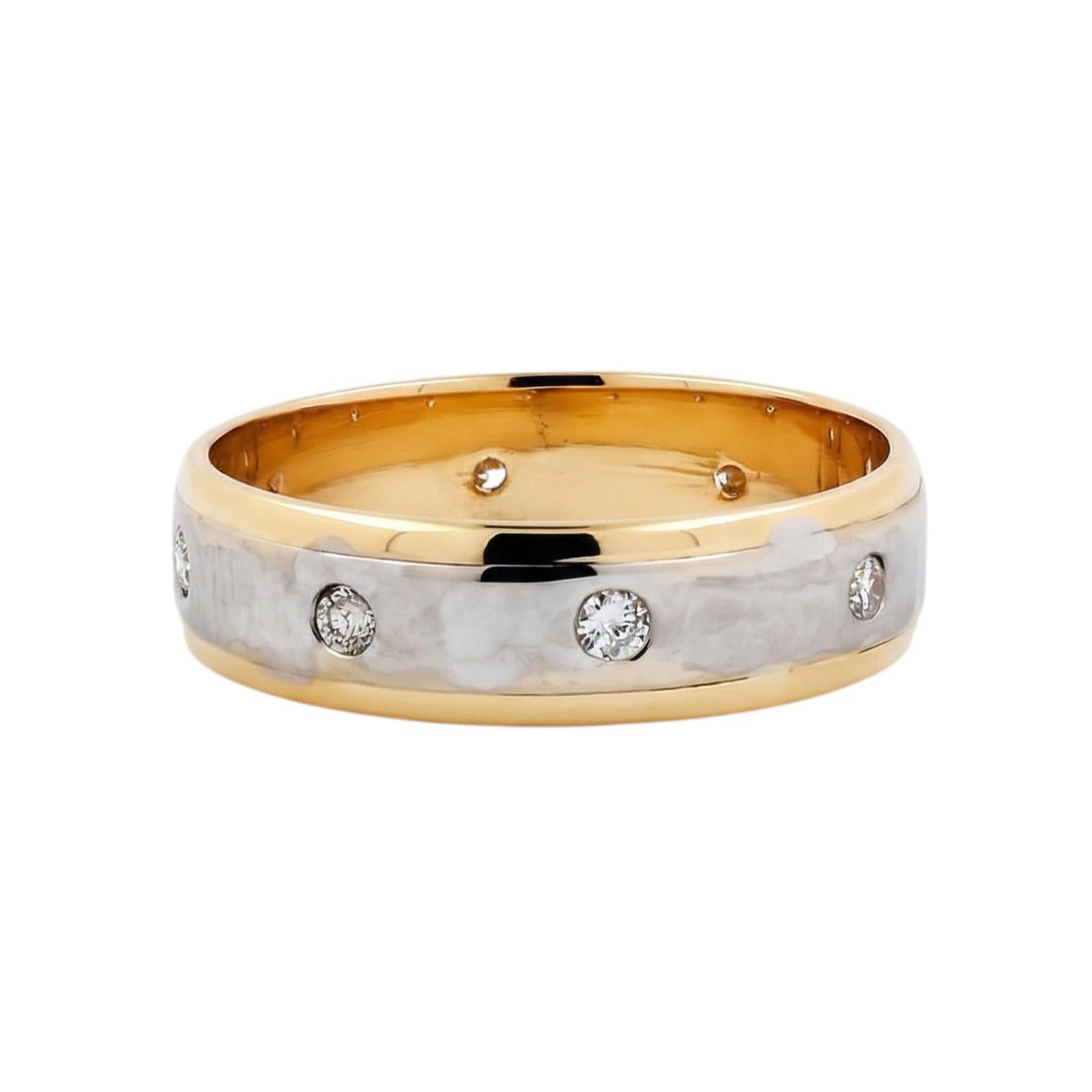 Mens Full Diamond Eternity Band Ring 0.40 TW 14K Gold Size 11.75 Estate