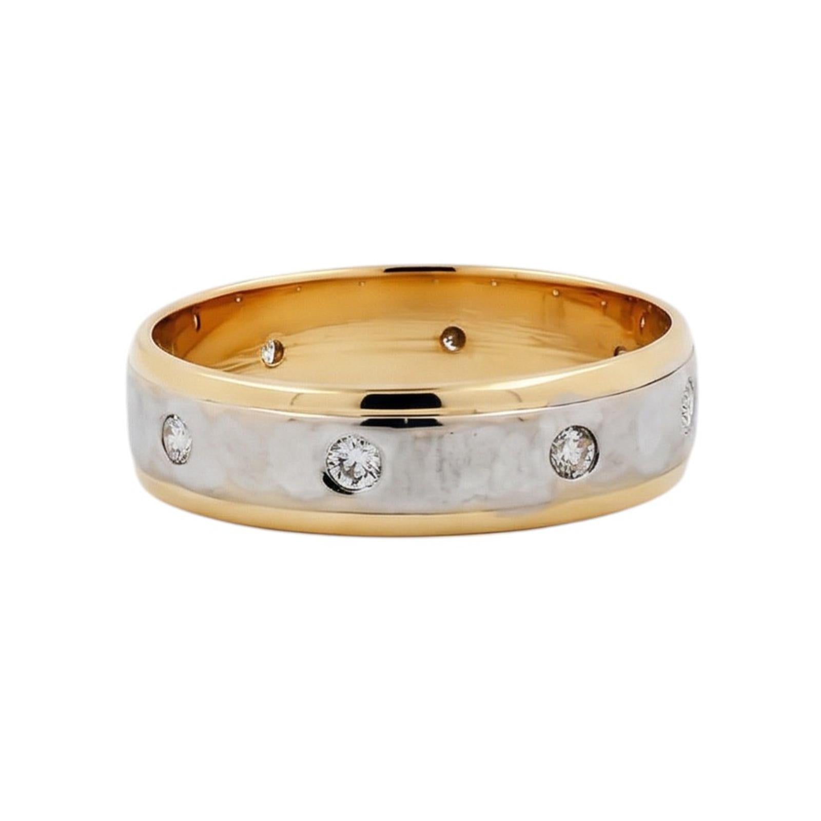 Mens Full Diamond Eternity Band Ring 0.40 TW 14K Gold Size 11.75 Estate