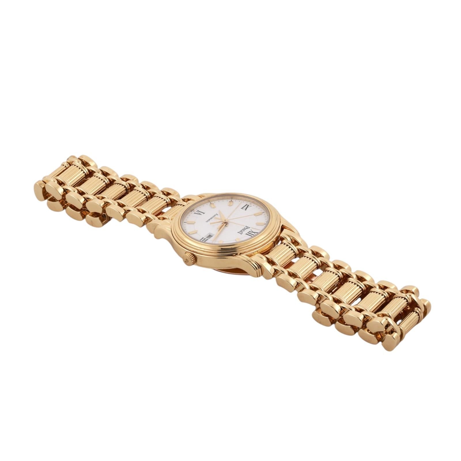Piaget Polo Date 18K Yellow Gold Automatic Watch 7" 24001M501D 33.5mm Swiss