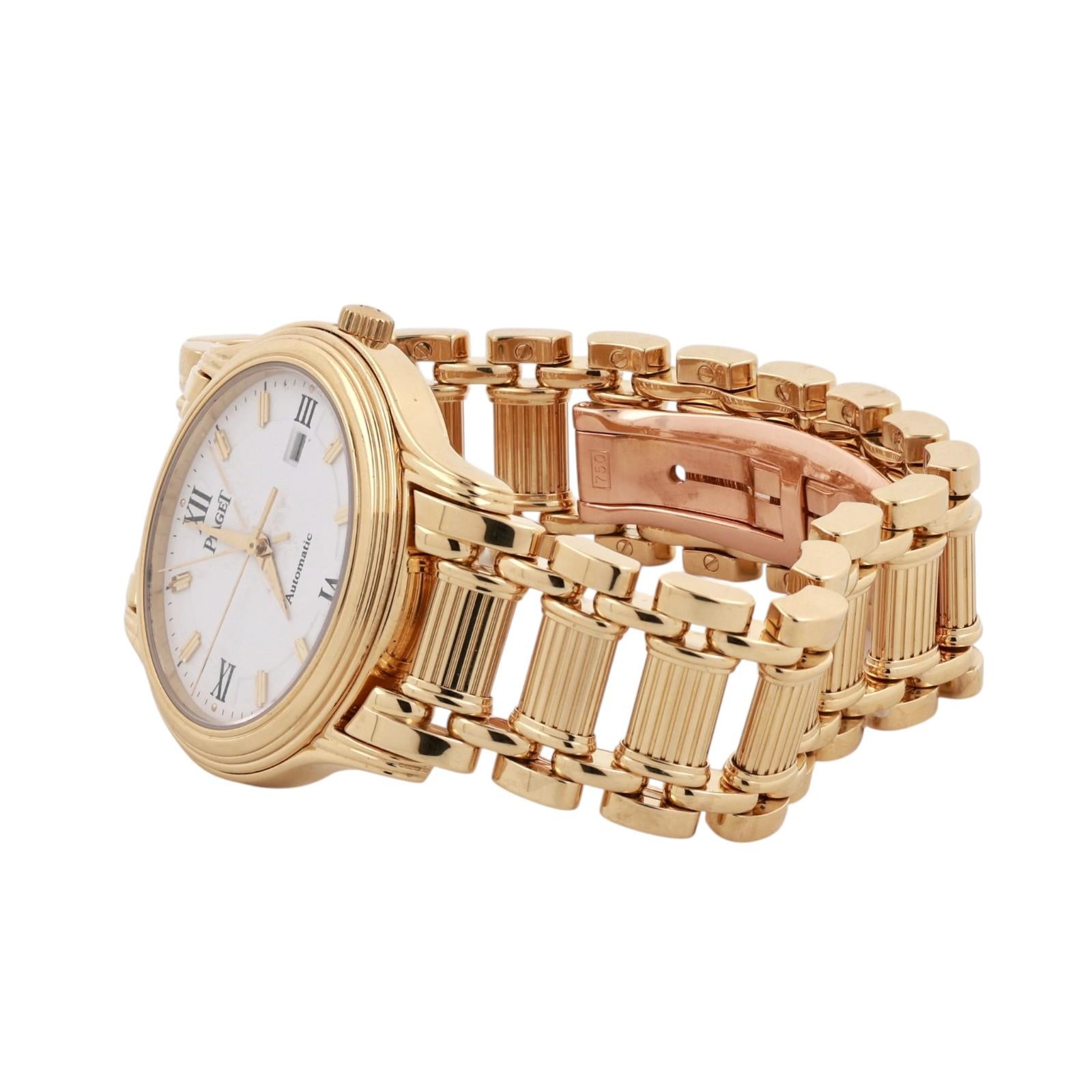 Piaget Polo Date 18K Yellow Gold Automatic Watch 7" 24001M501D 33.5mm Swiss