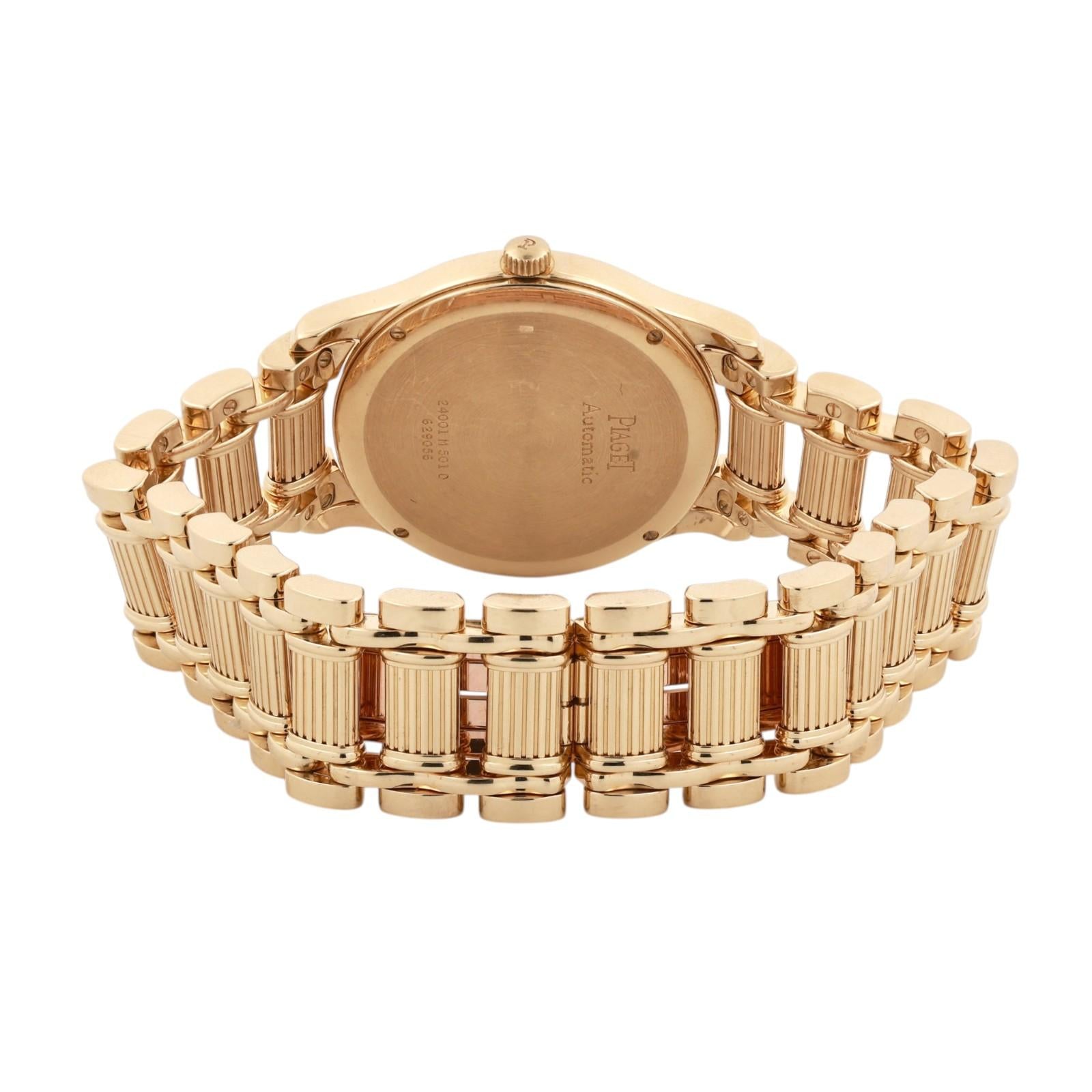 Piaget Polo Date 18K Yellow Gold Automatic Watch 7" 24001M501D 33.5mm Swiss