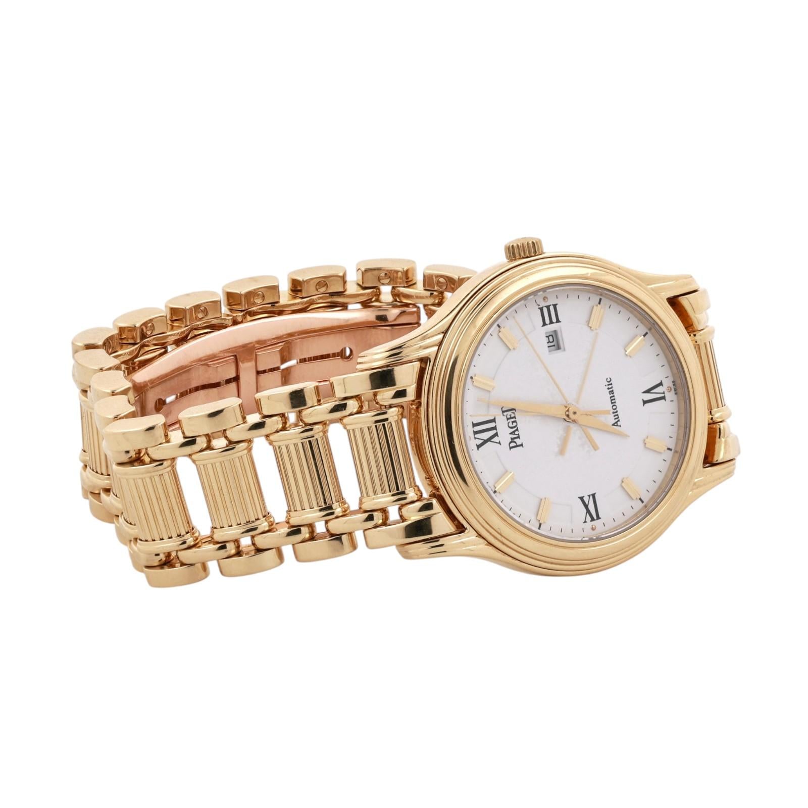 Piaget Polo Date 18K Yellow Gold Automatic Watch 7" 24001M501D 33.5mm Swiss