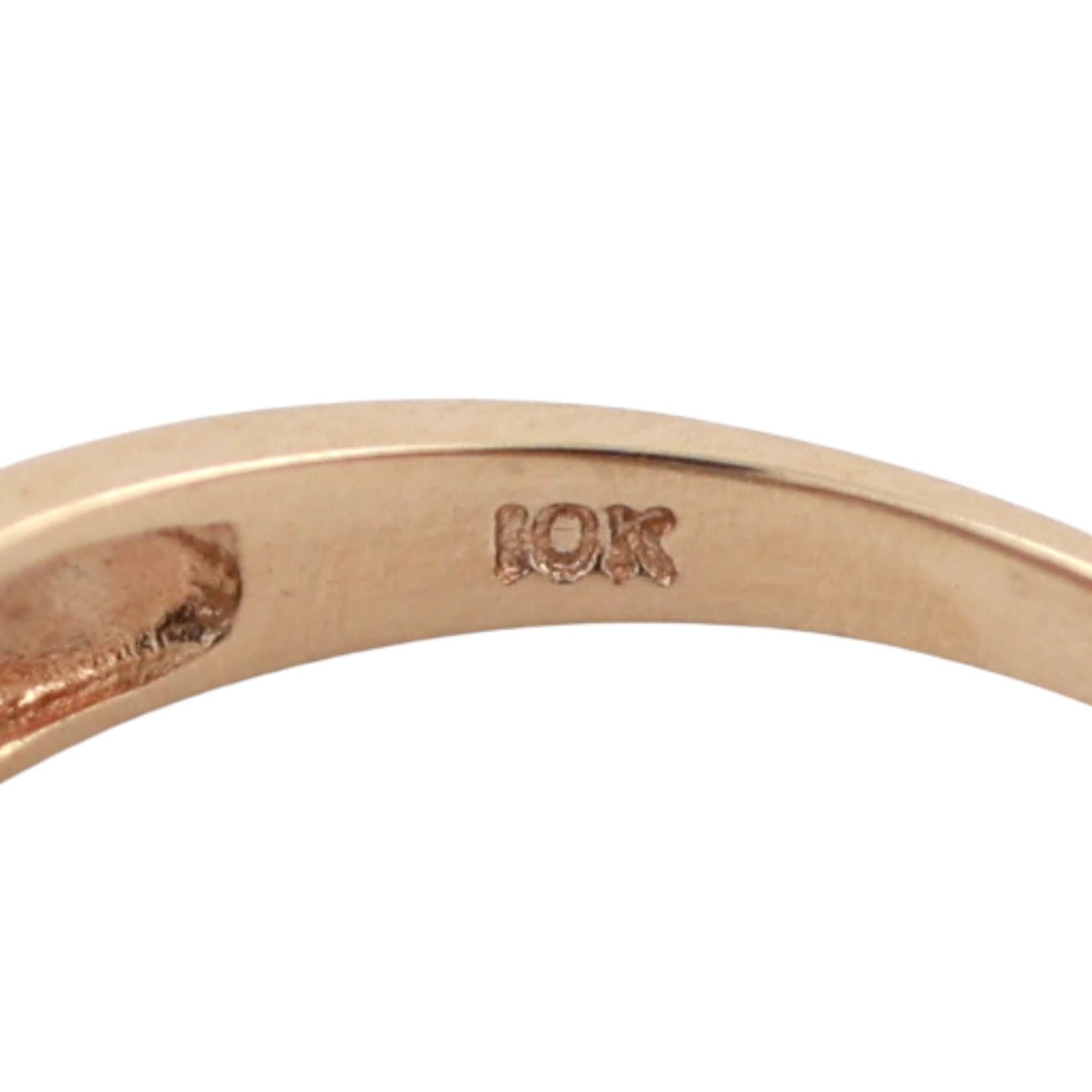 2-Row Diamond Band Ring 10K Gold 0.45 TW Round Diamonds Size 8.25 Estate