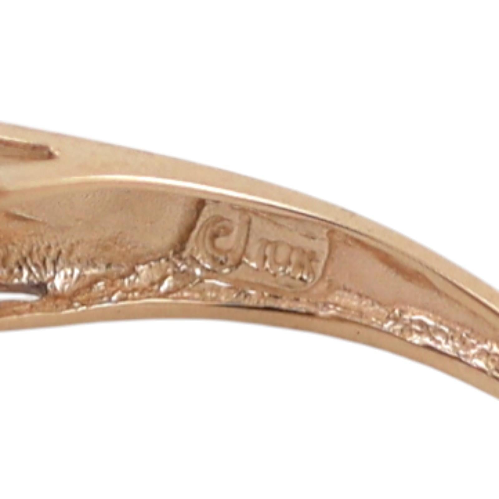 4-Row Diamond Dome Ring 10K Gold 0.50 TW Round Diamonds Size 7.75 Estate