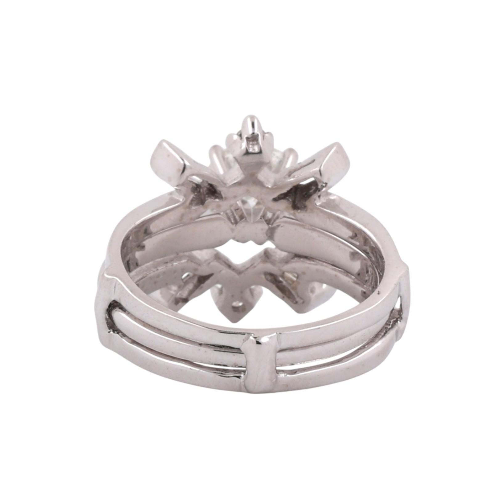 Solitaire Diamond Engagement Ring With Jacket White Gold 1.05 TW Size 5 Estate