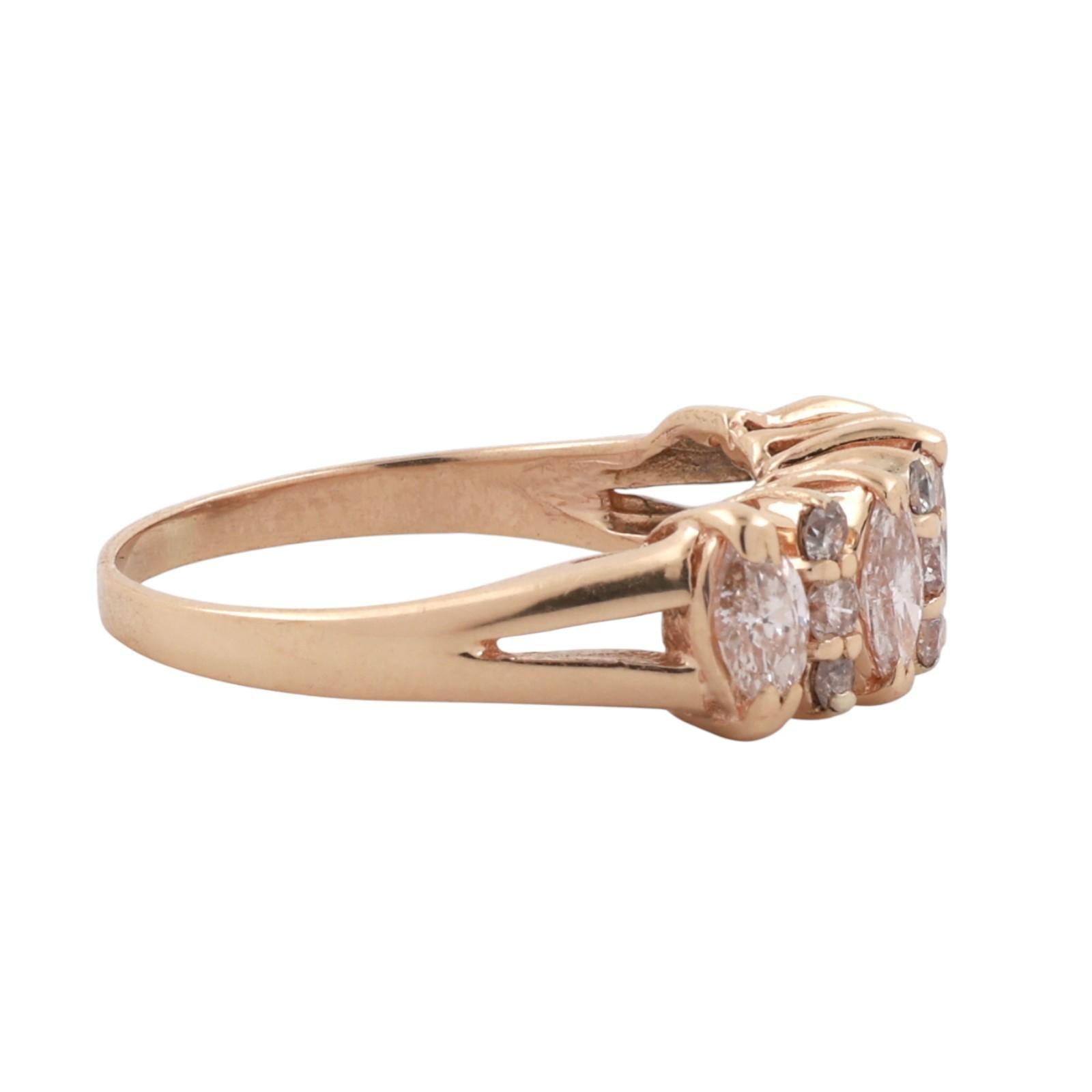 1.00 TW Diamond Half Eternity Band Ring 14K Yellow Gold Anniversary Size 7